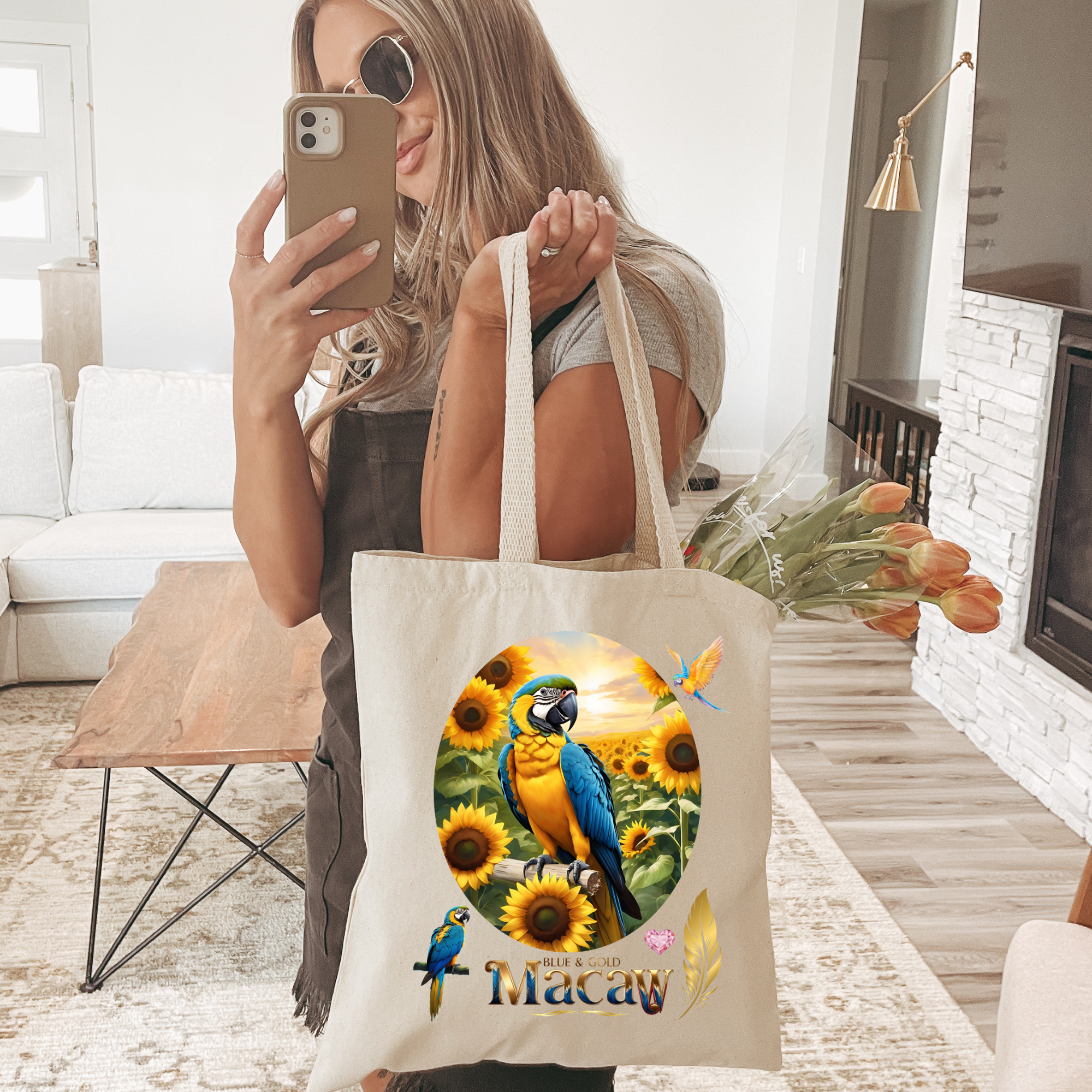 Blue & Gold Macaw Tote Bag