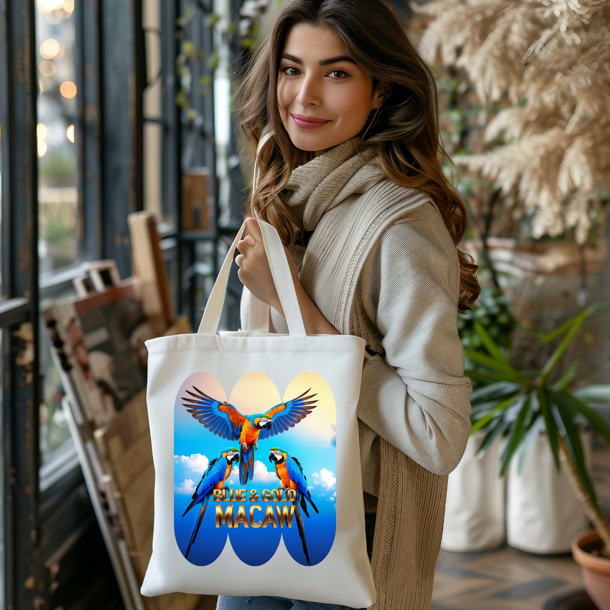 Blue & Gold Macaw Tote Bag
