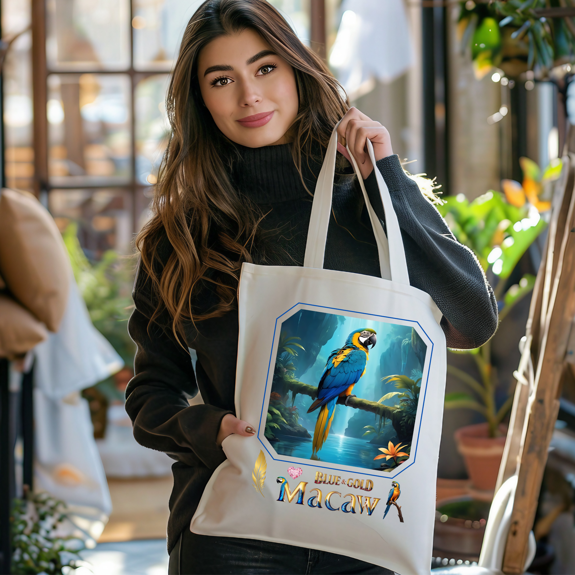 Blue & Gold Macaw Tote Bag