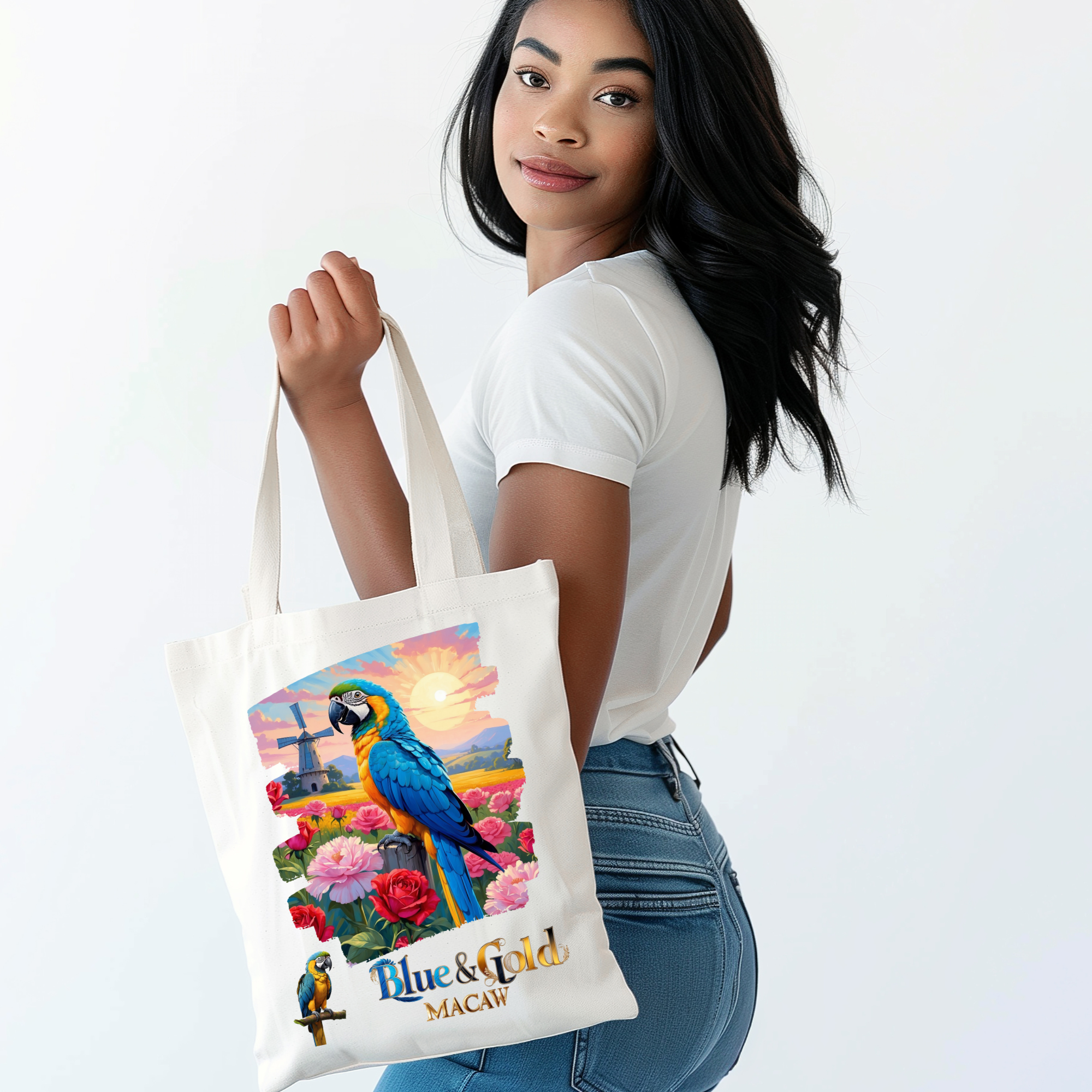 Blue & Gold Macaw Tote Bag