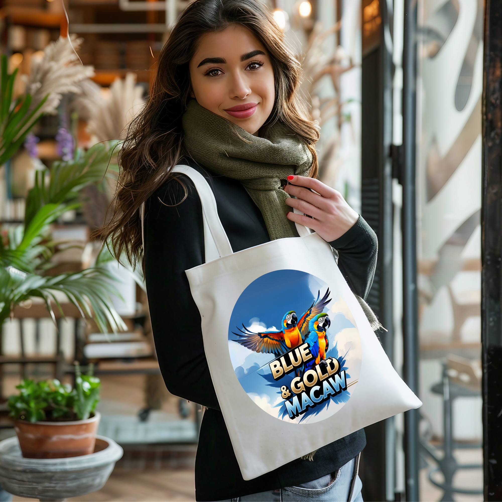Blue & Gold Macaw Tote Bag