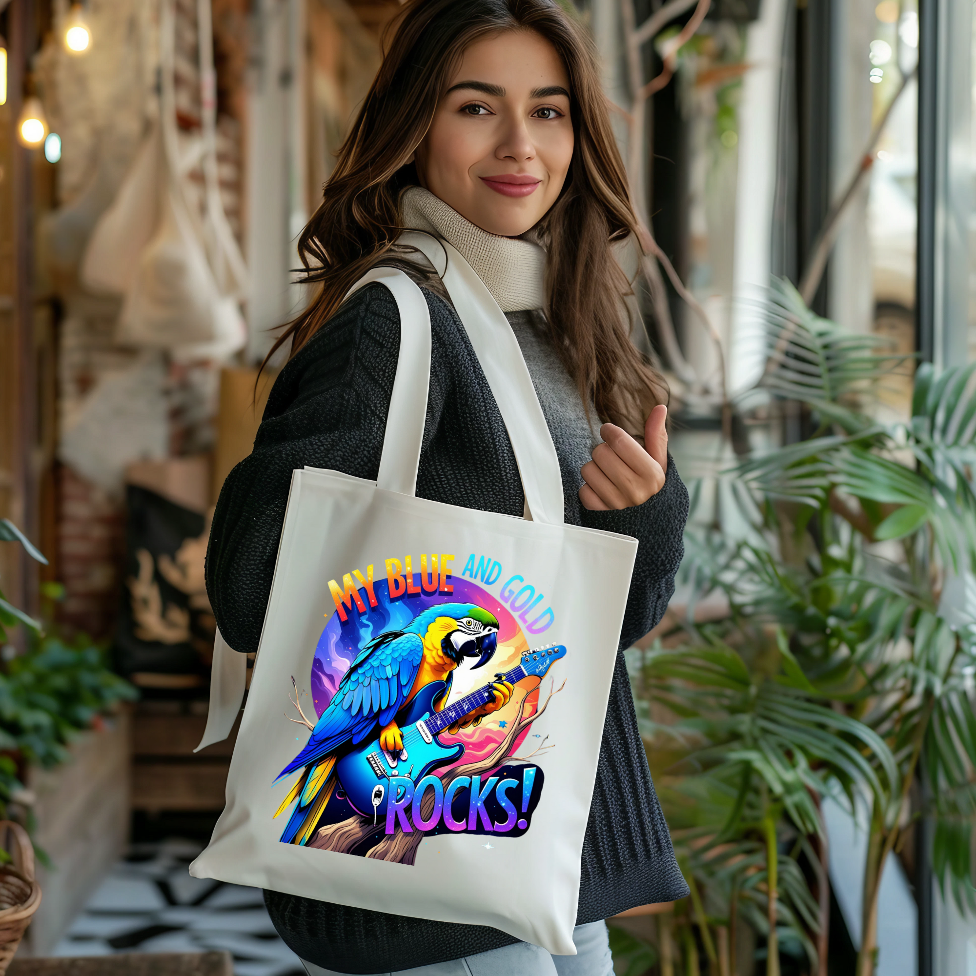 Blue & Gold Macaw Tote Bag