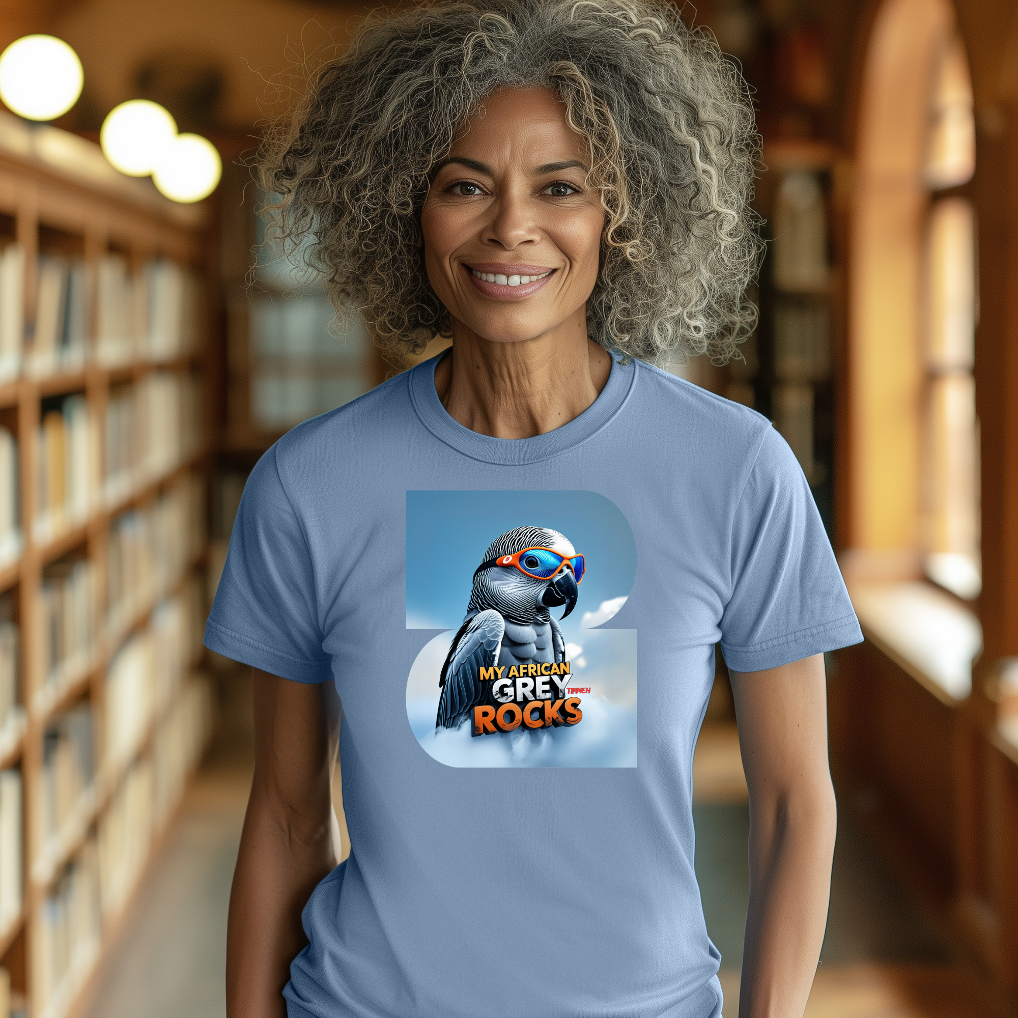 African Grey Timneh Rocks T-Shirt