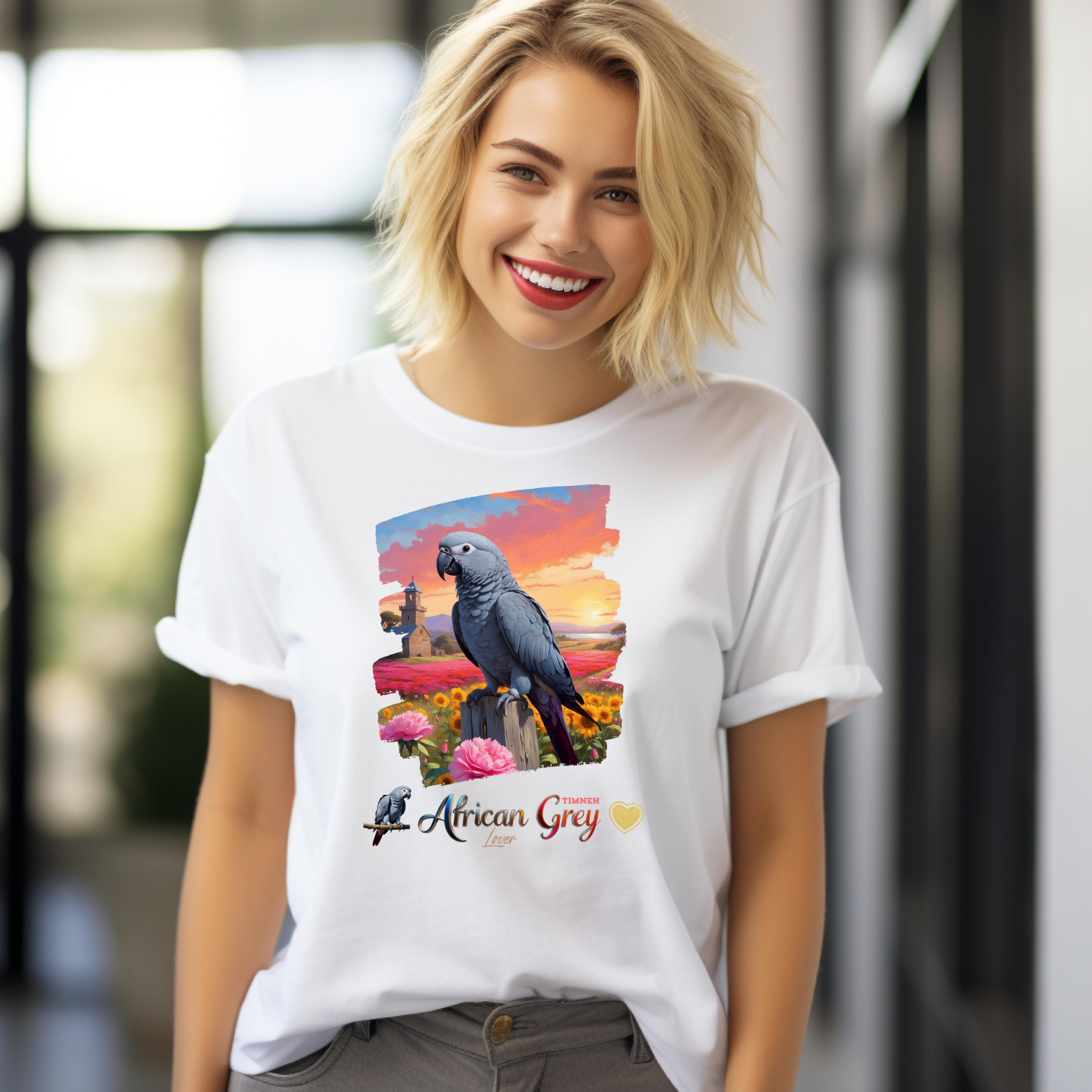African Grey Timneh Lover T-Shirt