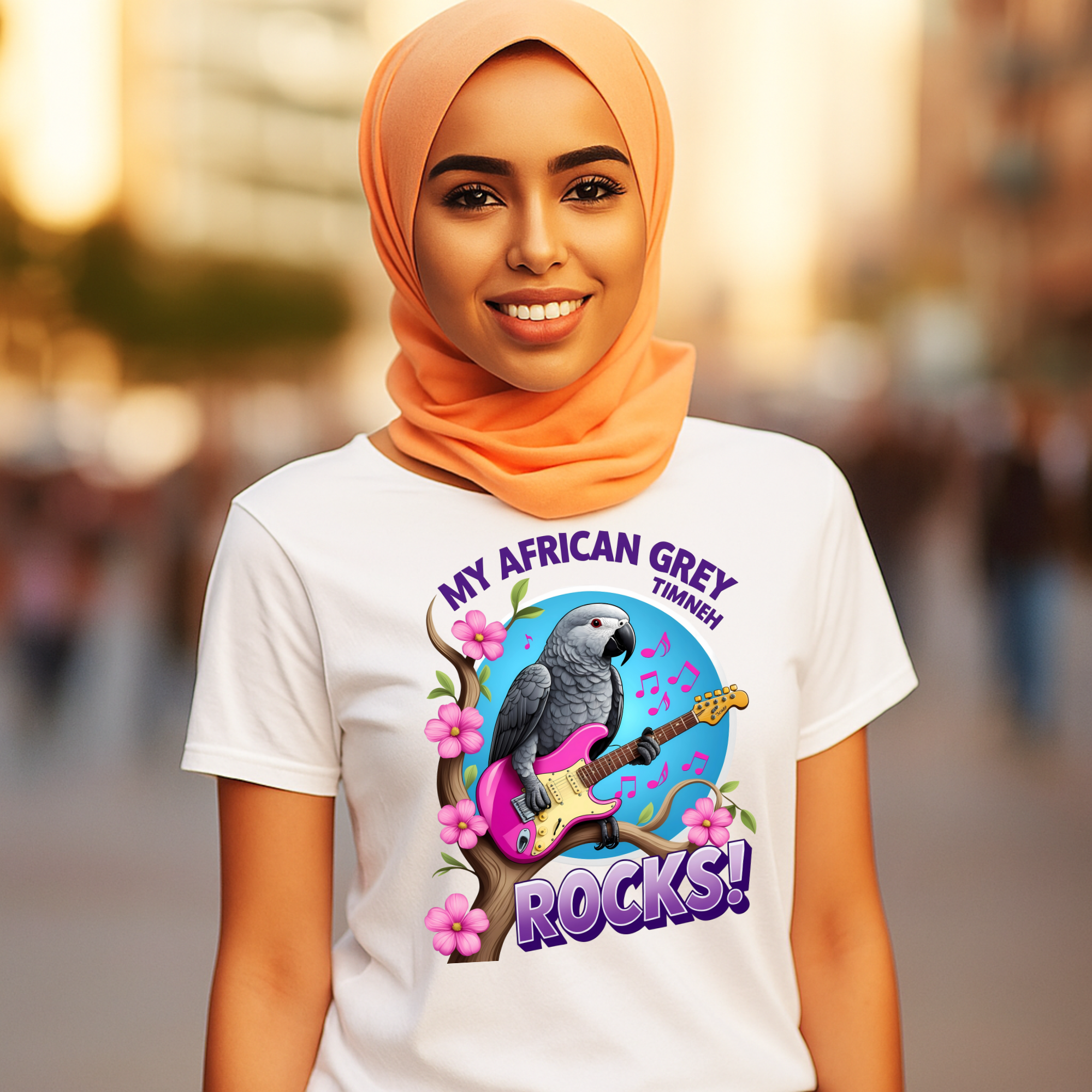 African Grey Timneh Rocks T-Shirt