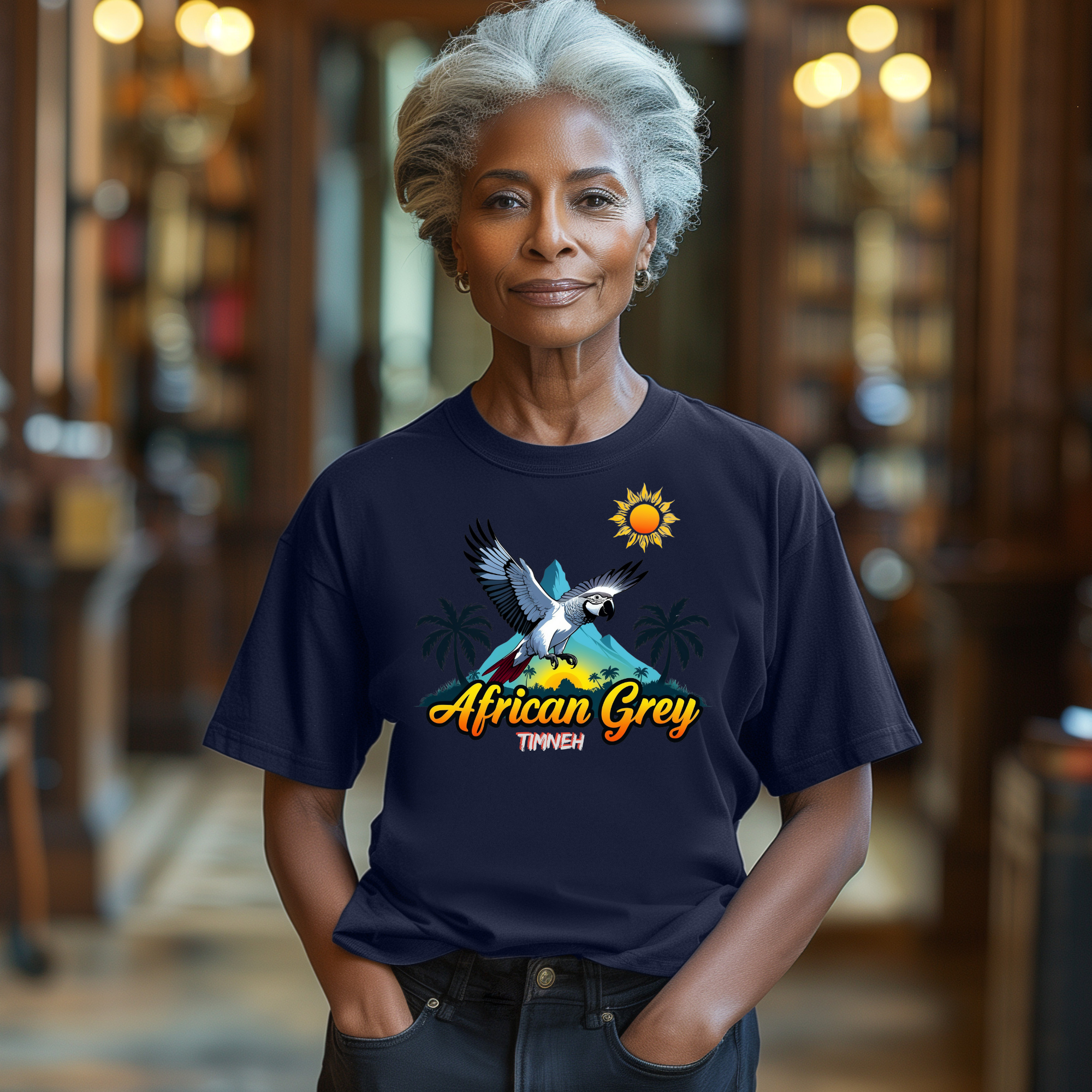 African Grey Timneh Flying T-Shirt
