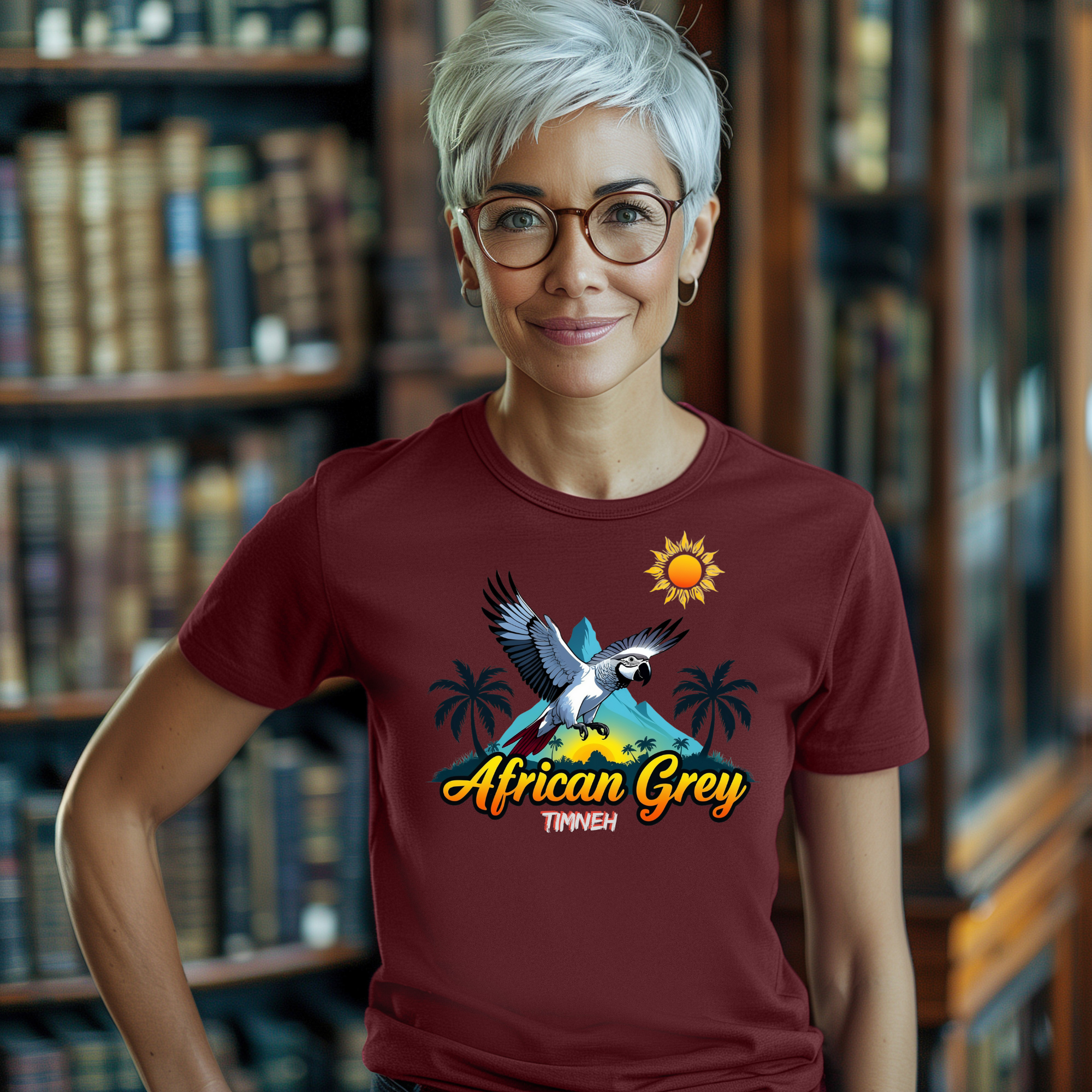 African Grey Timneh Flying T-Shirt