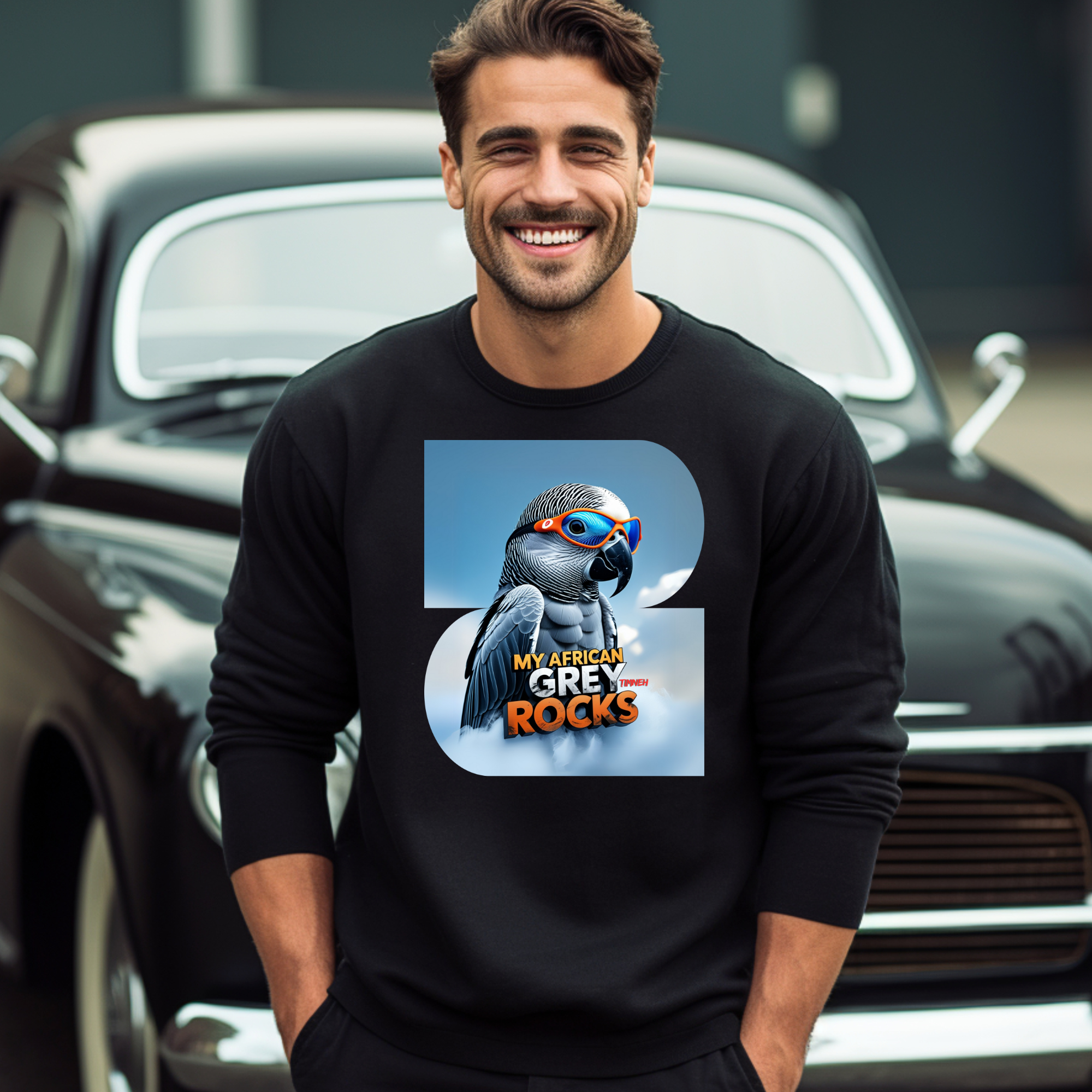 African Grey Timneh Rocks Sweatshirt