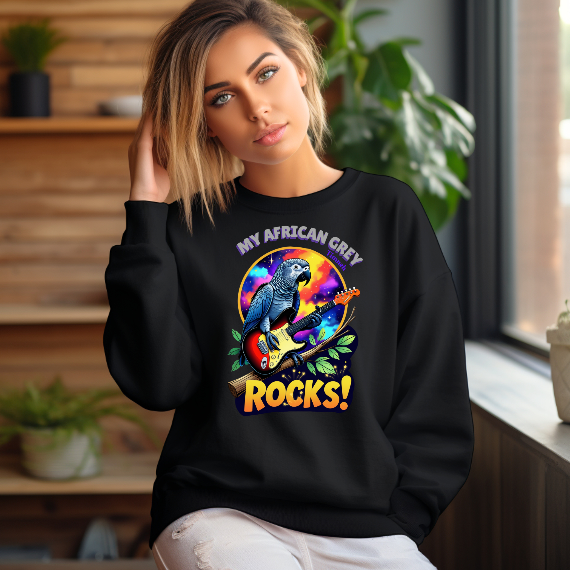 African Grey Timneh Rocks Sweatshirt