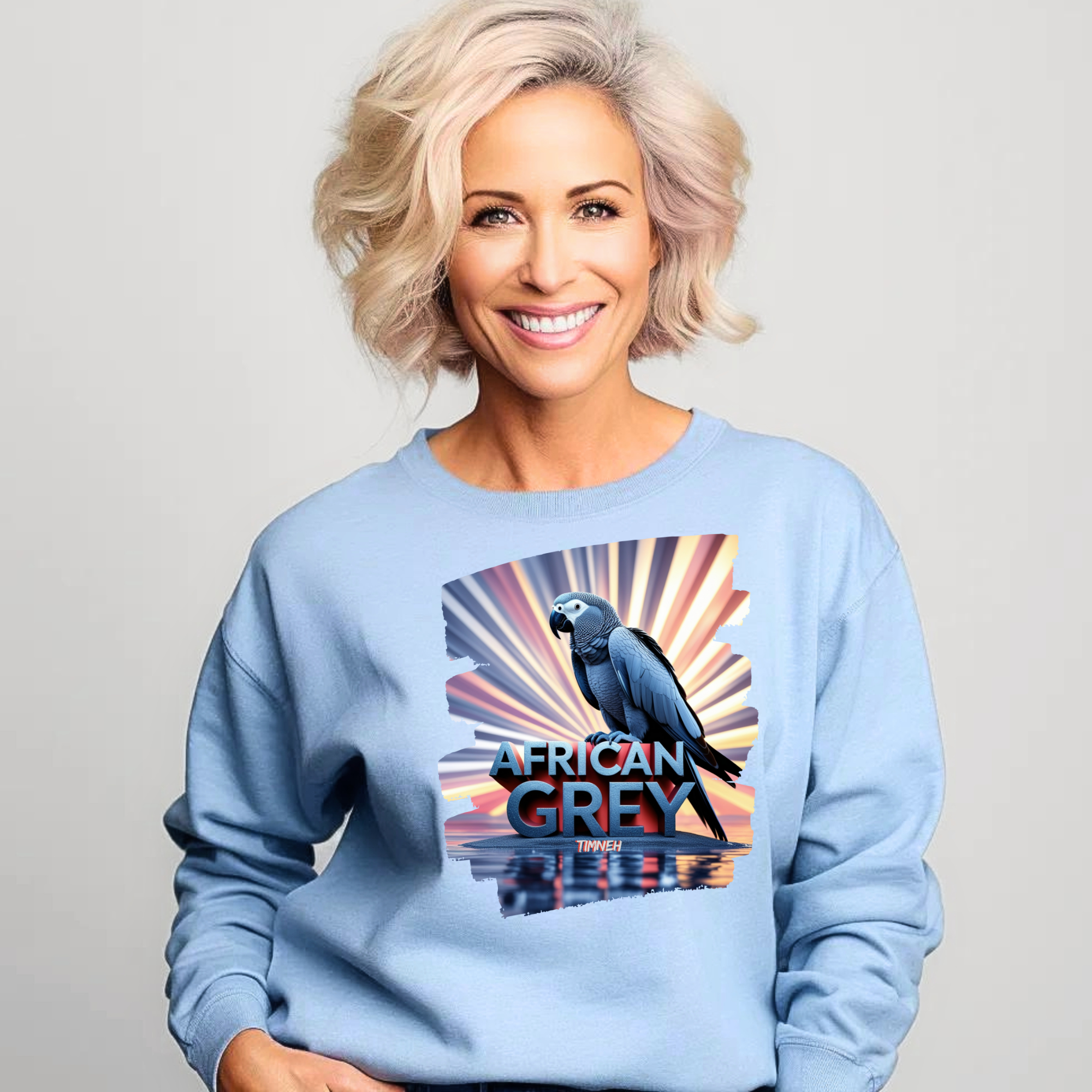 African Grey Timneh Sunburst Sweatshirt