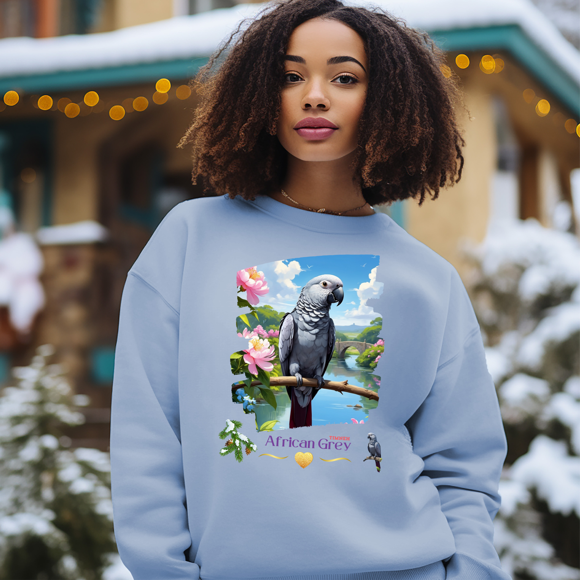 African Grey Timneh Bridge Sweatshirt