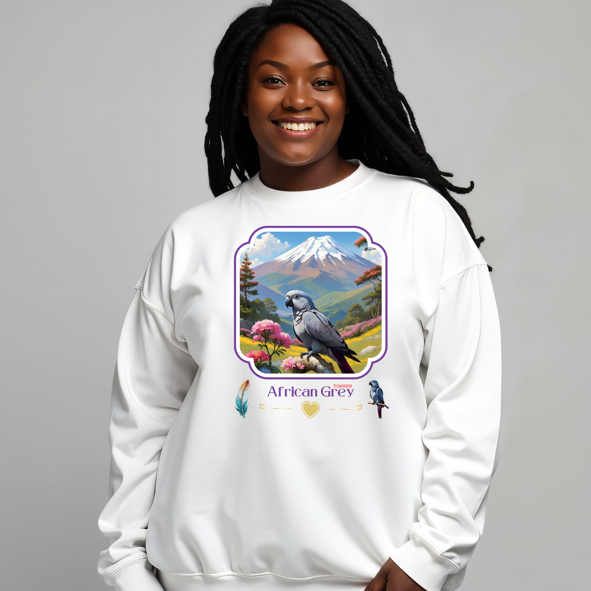 African Grey Timneh Mountain Sweatshirt