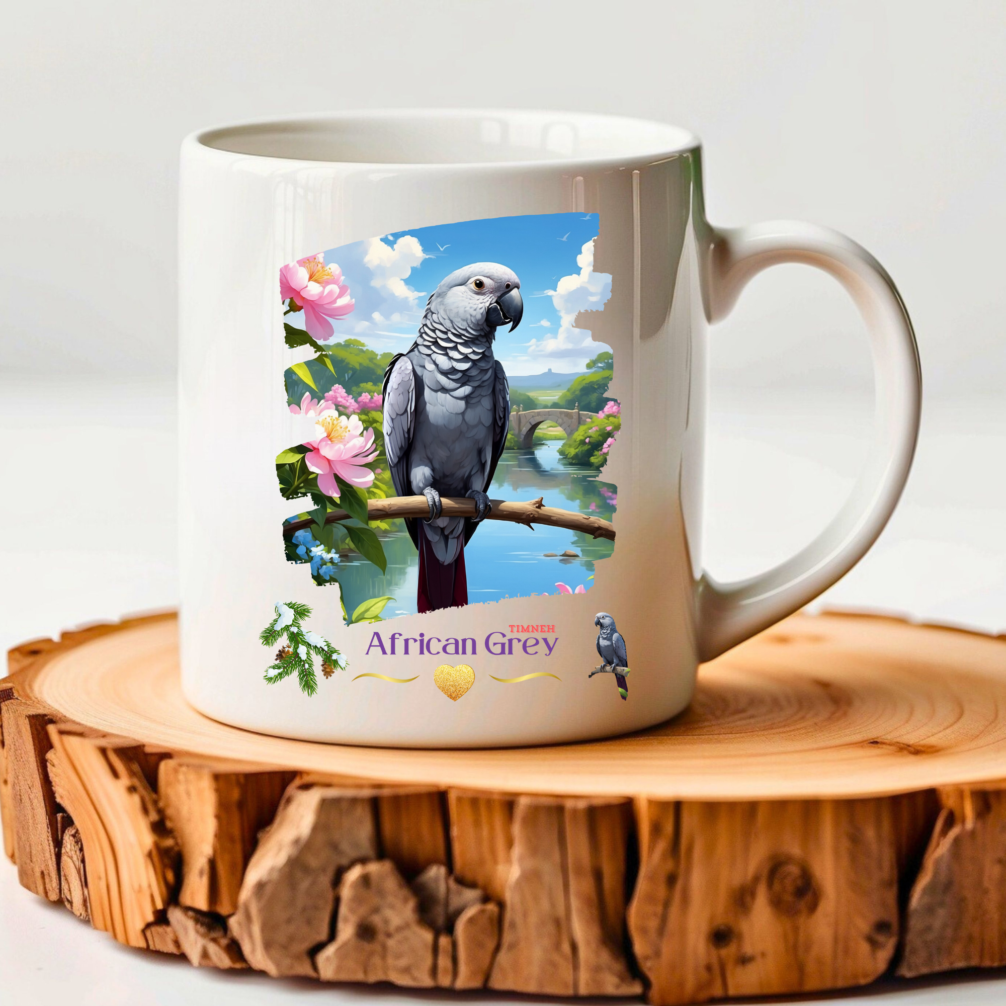 African Grey Timneh Nature Mug