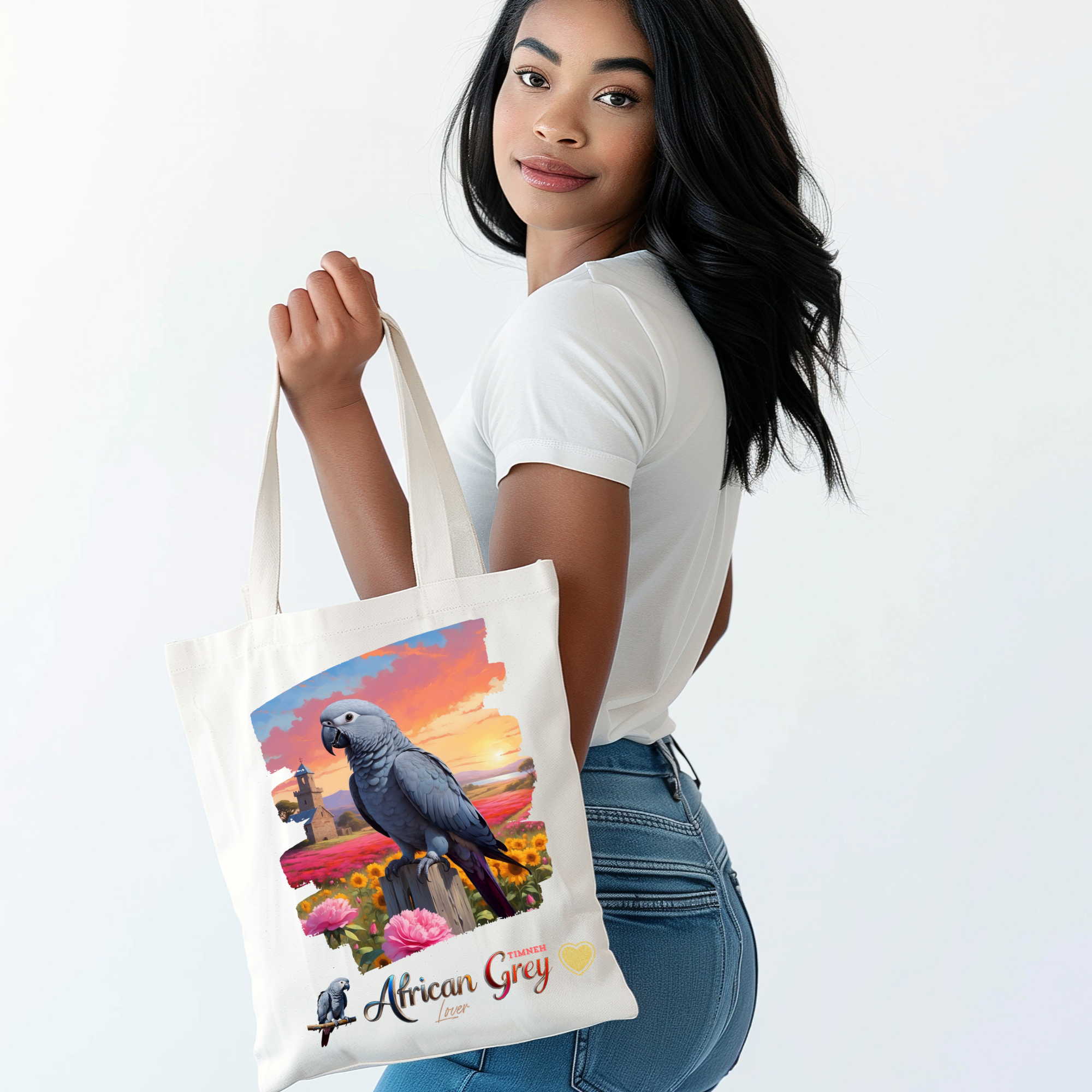 African Grey Timneh Lover Tote Bag