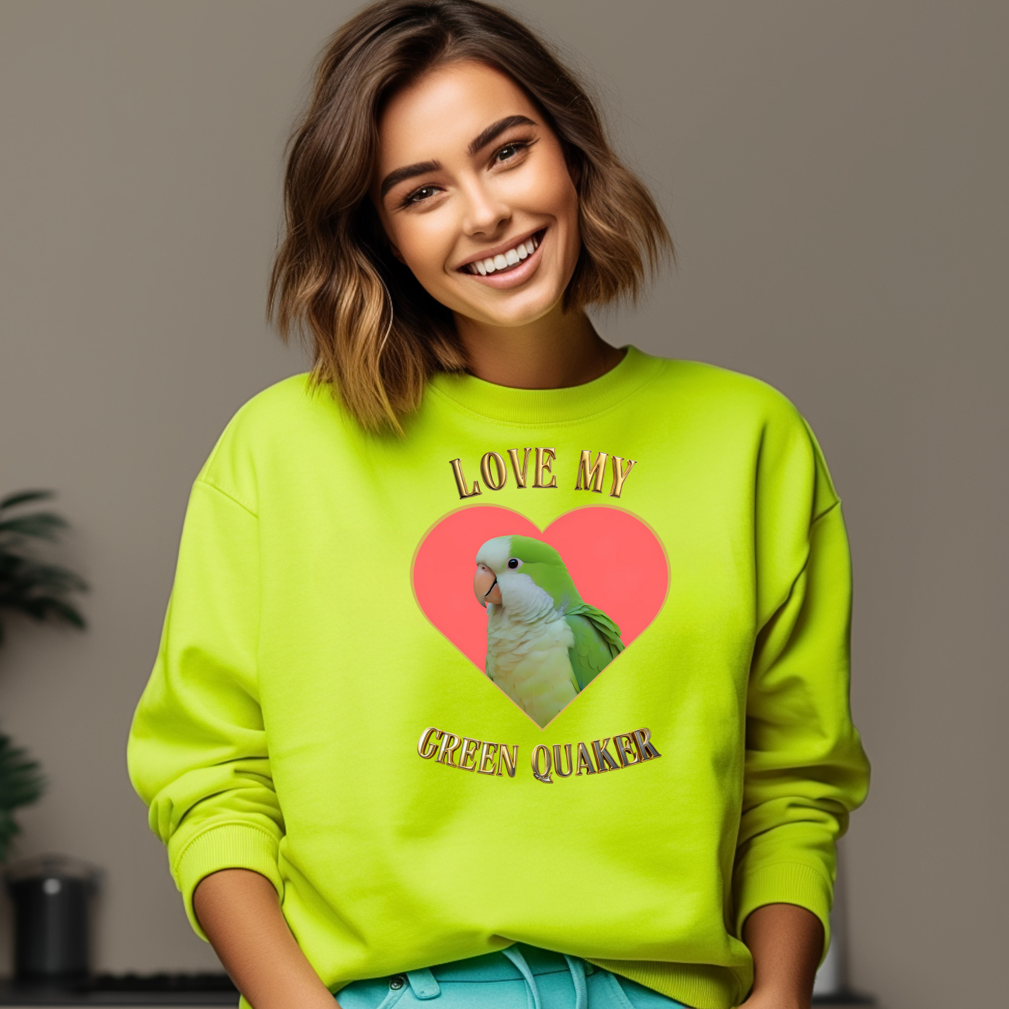 Love My Green Quaker Sweatshirt
