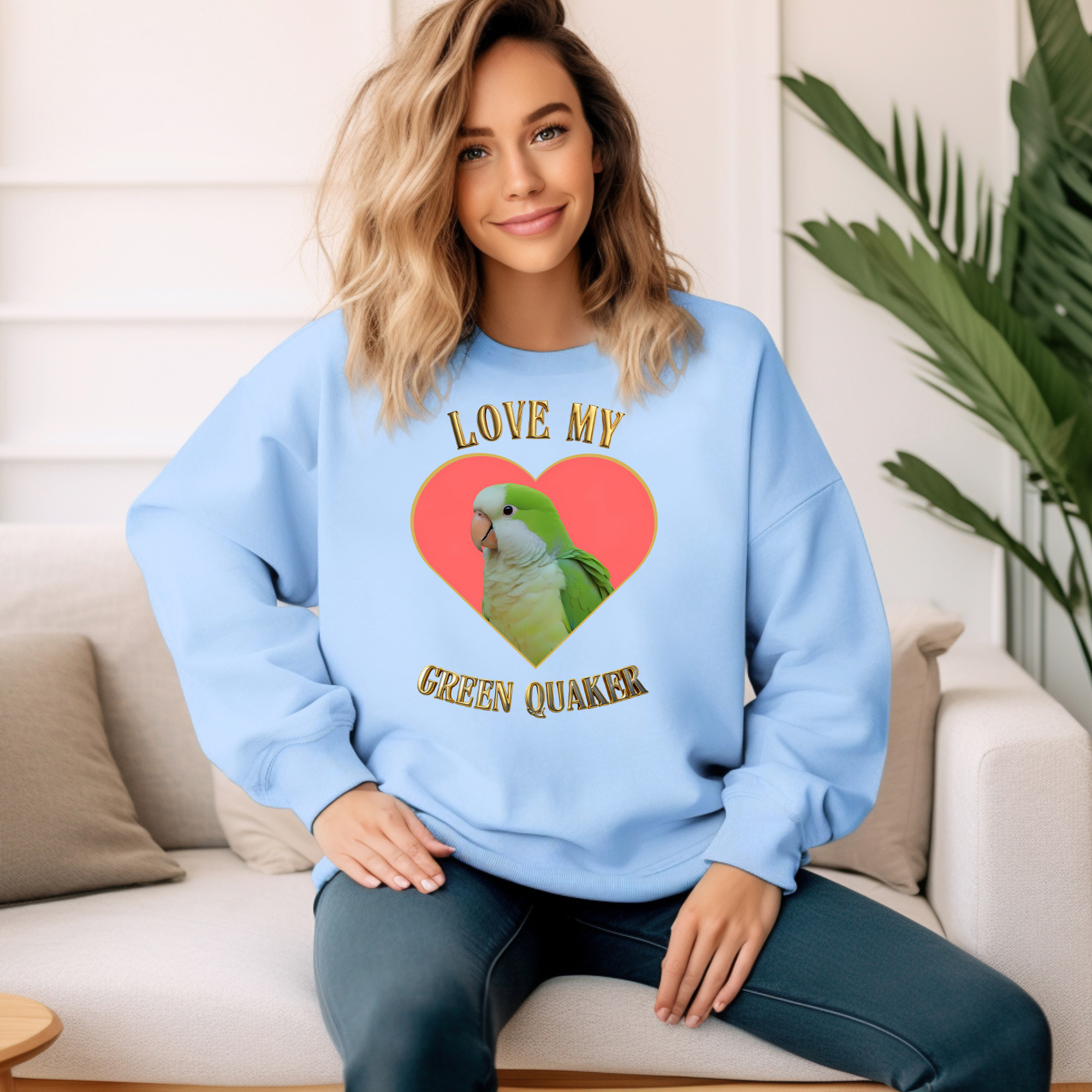 Love My Green Quaker Sweatshirt