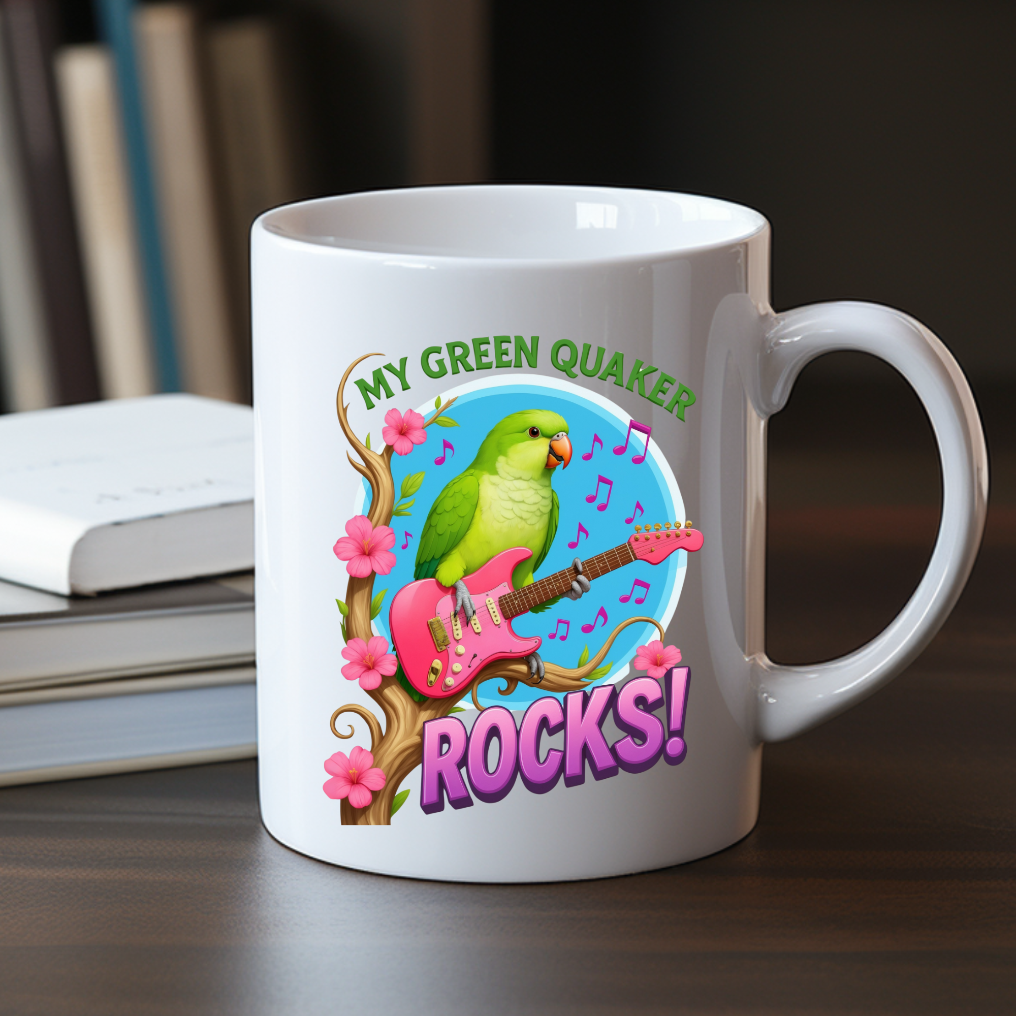 My Green Quaker Rocks Mug