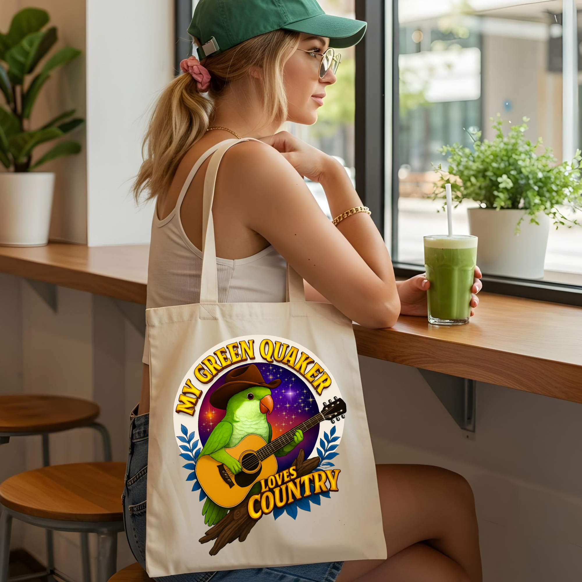 Green Quaker Loves Country Tote Bag