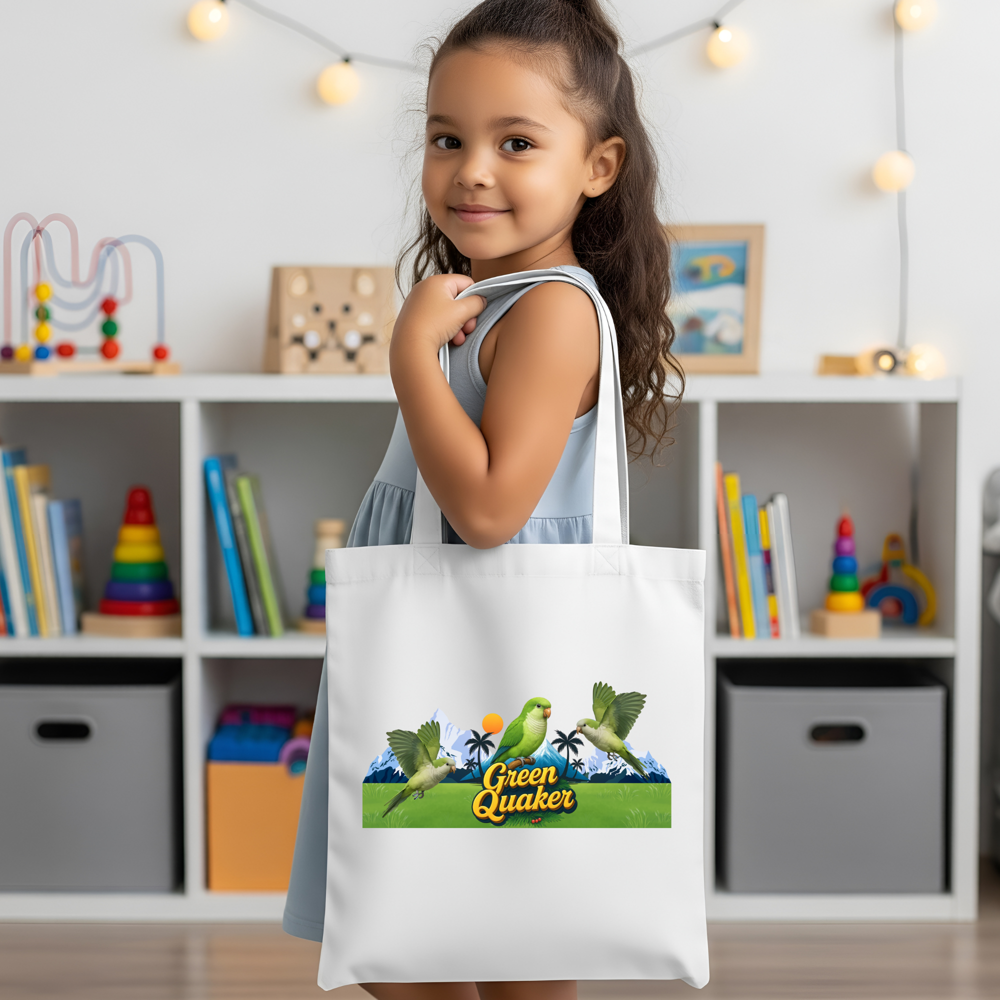 Green Quaker Flying Totes Bag
