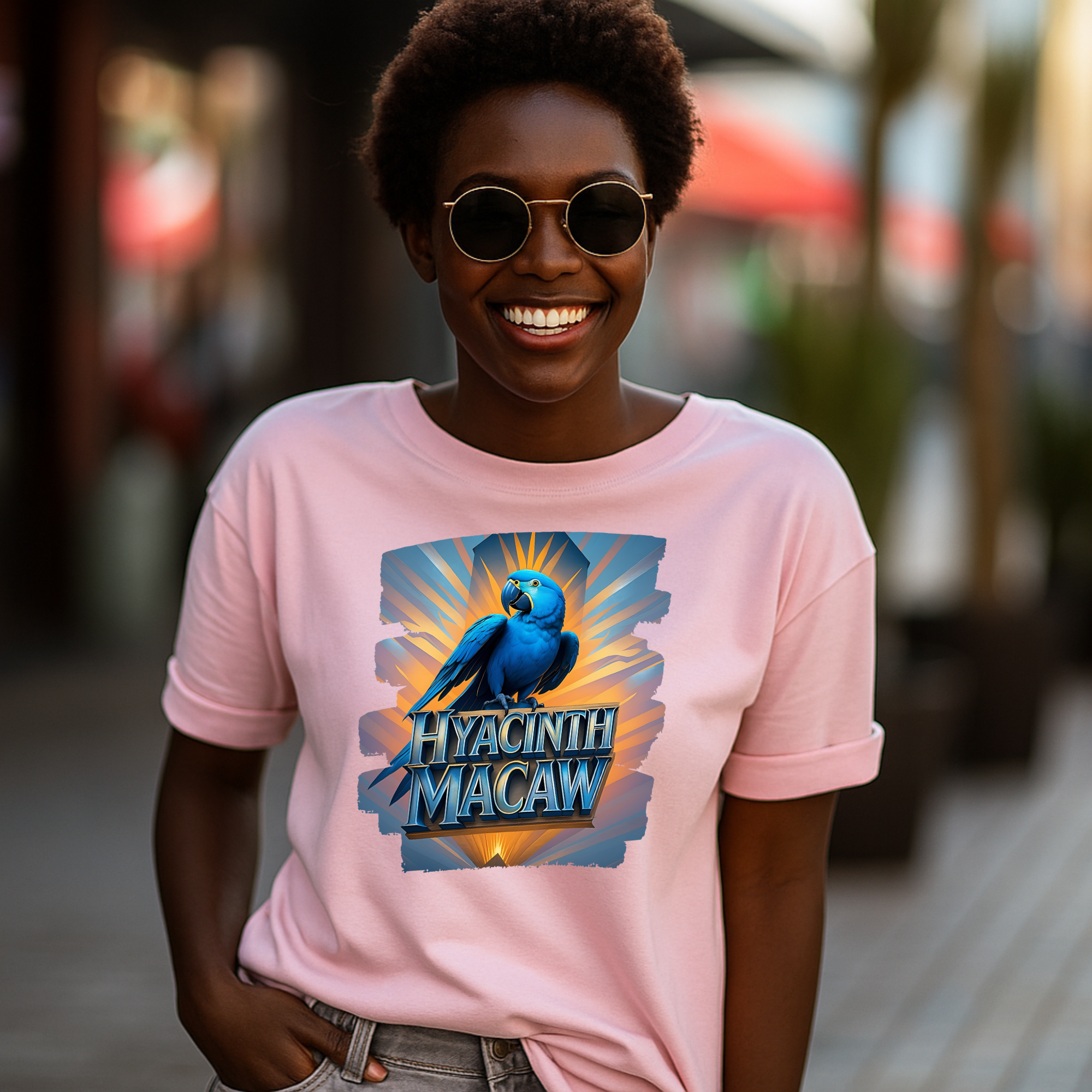 Hyacinth Macaw Sunrise T-Shirt