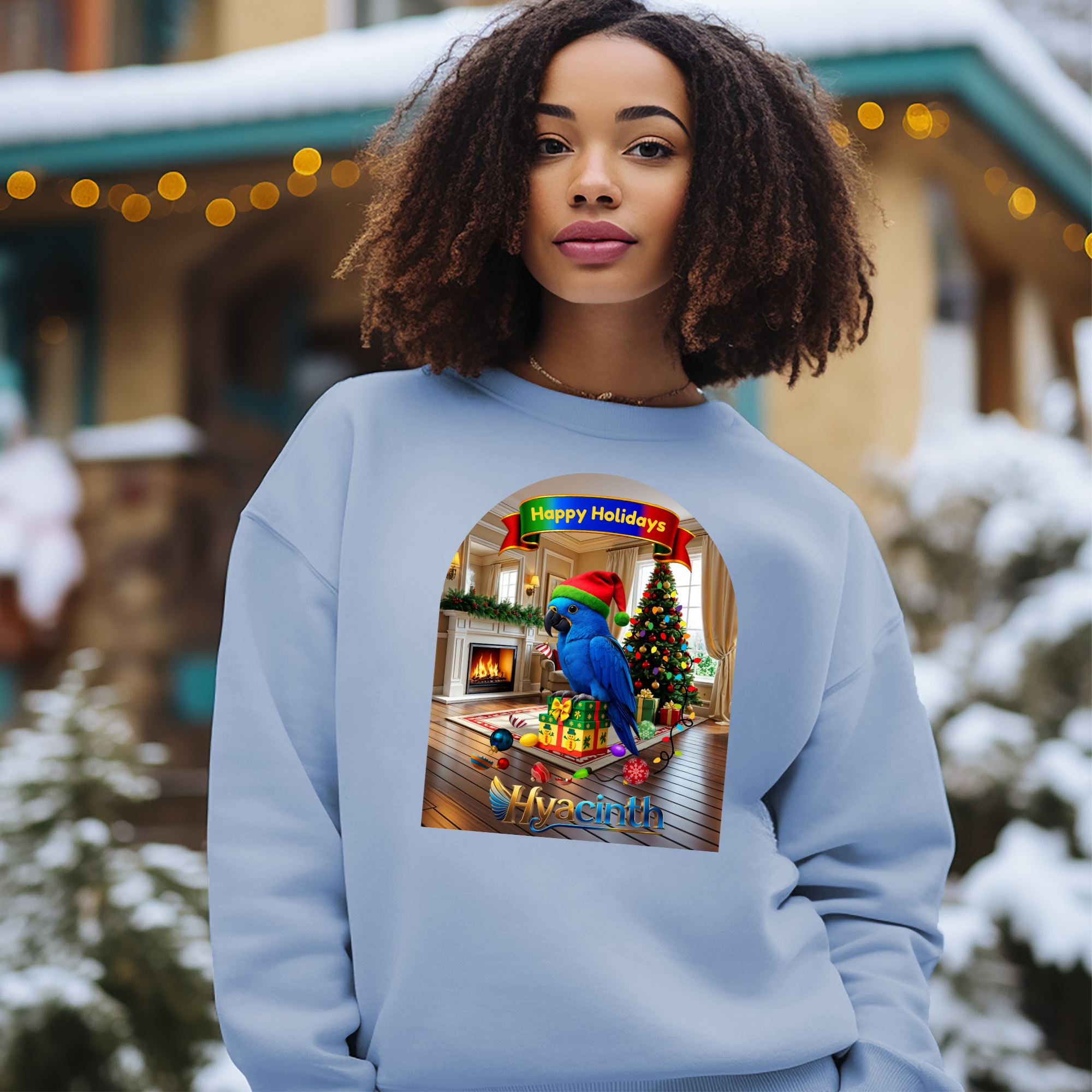 Happy Holidays Hyacinth Sweatshirt