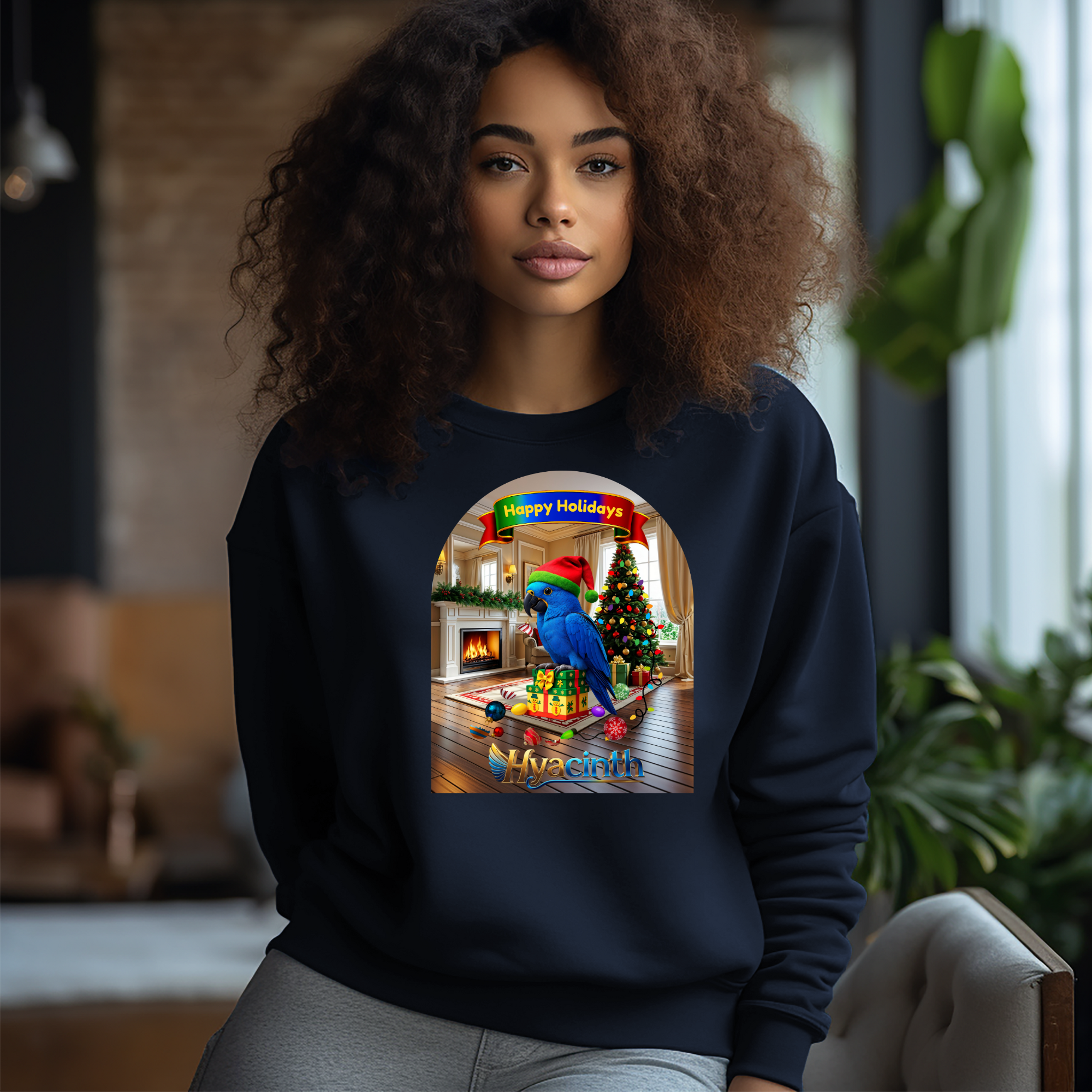 Happy Holidays Hyacinth Sweatshirt