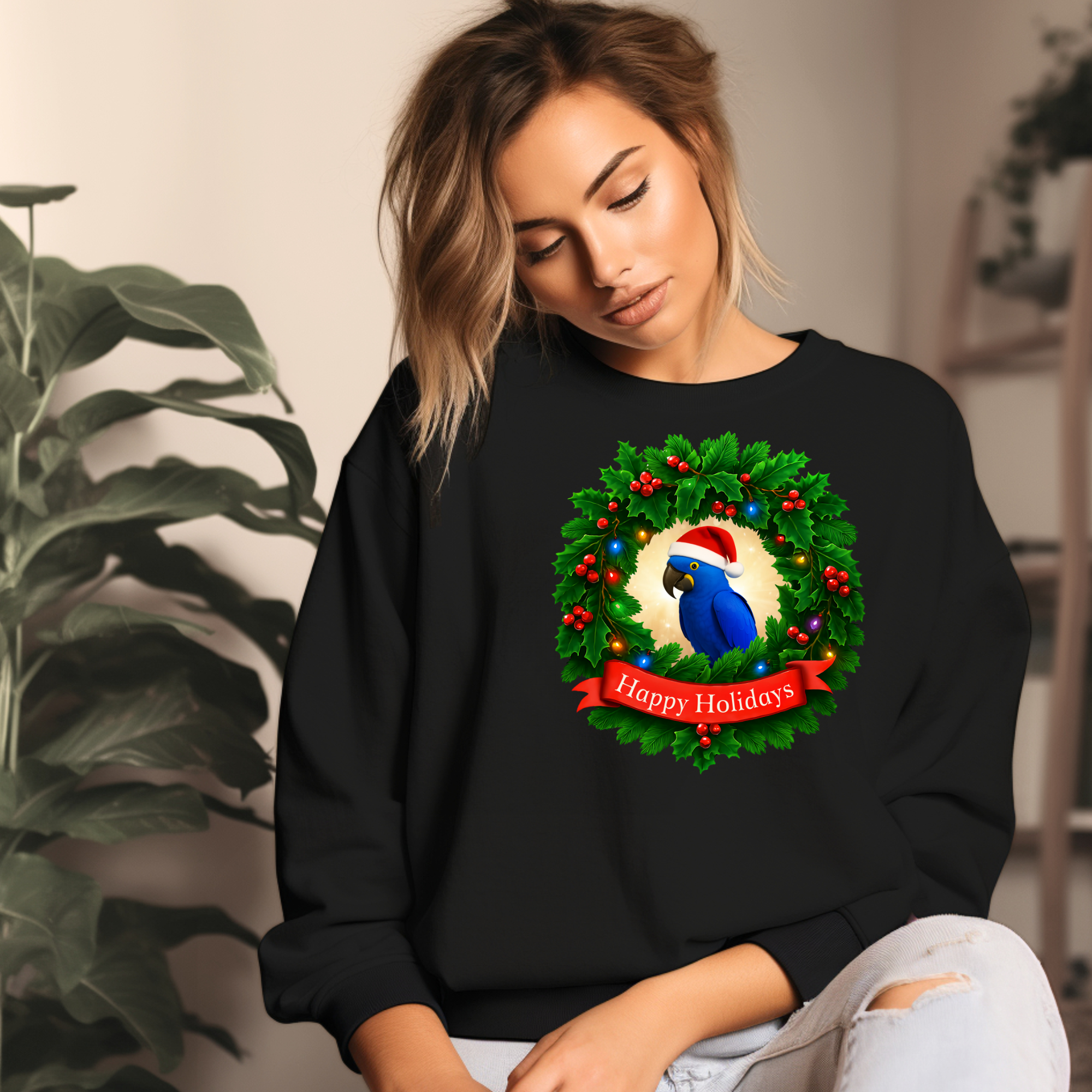 Happy Holidays Hyacinth Sweatshirt