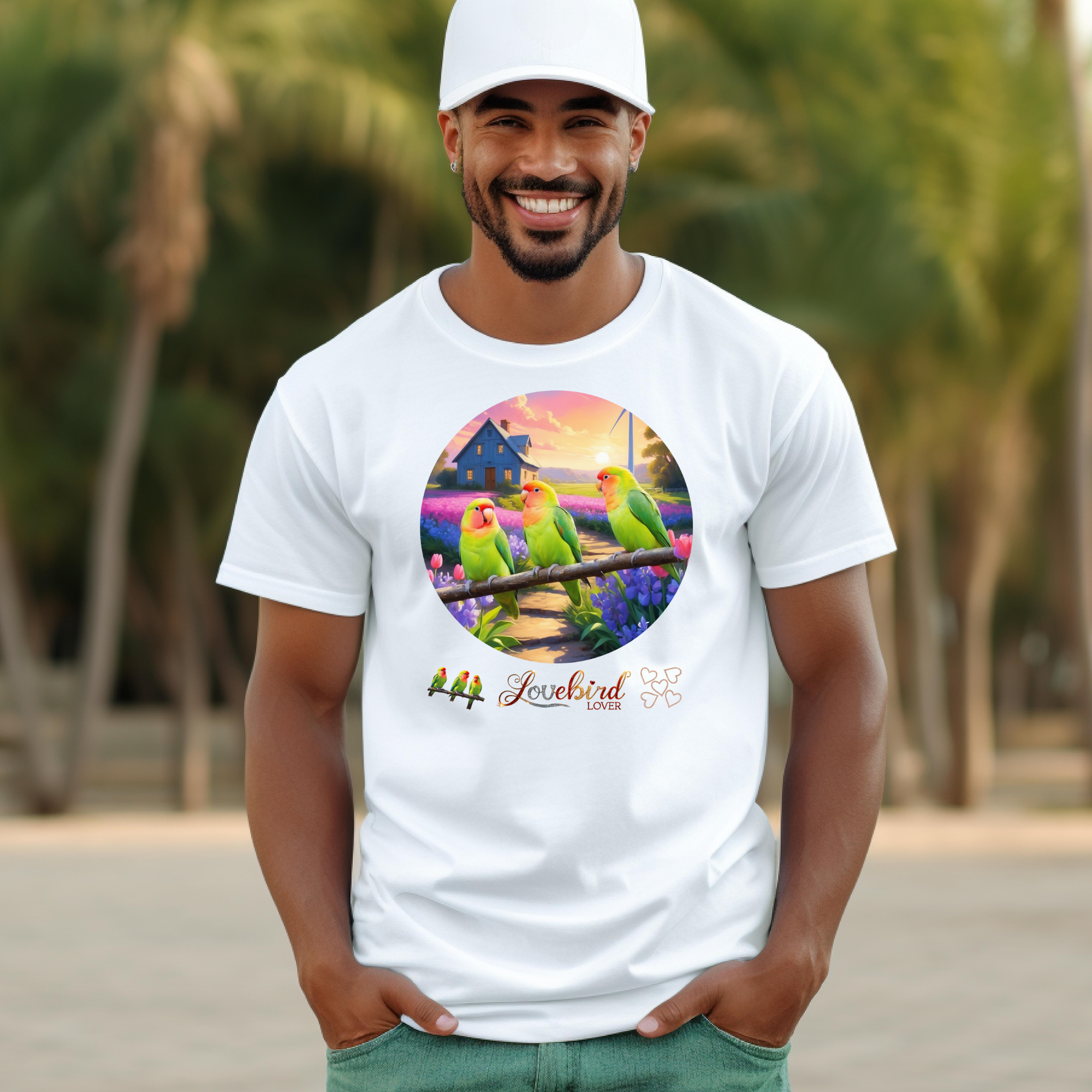 Lovebird Lover Floral T-Shirt