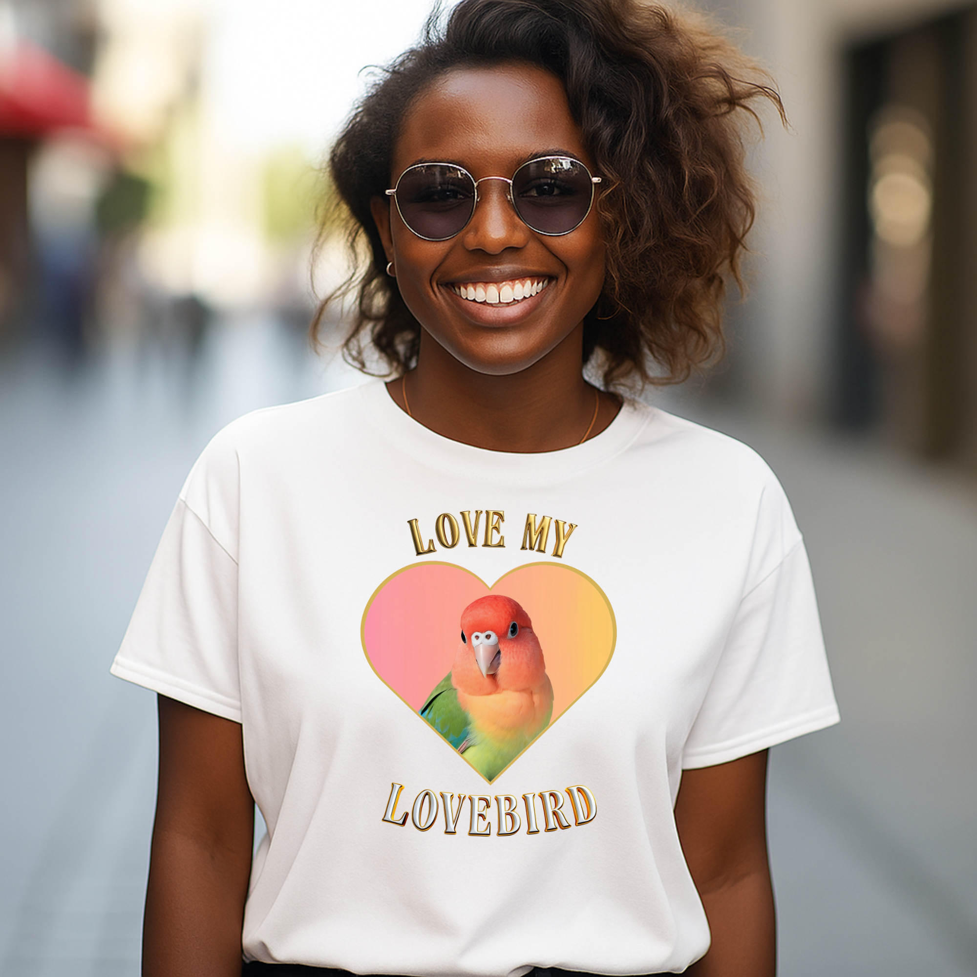 Love My Lovebird Heart T-Shirt