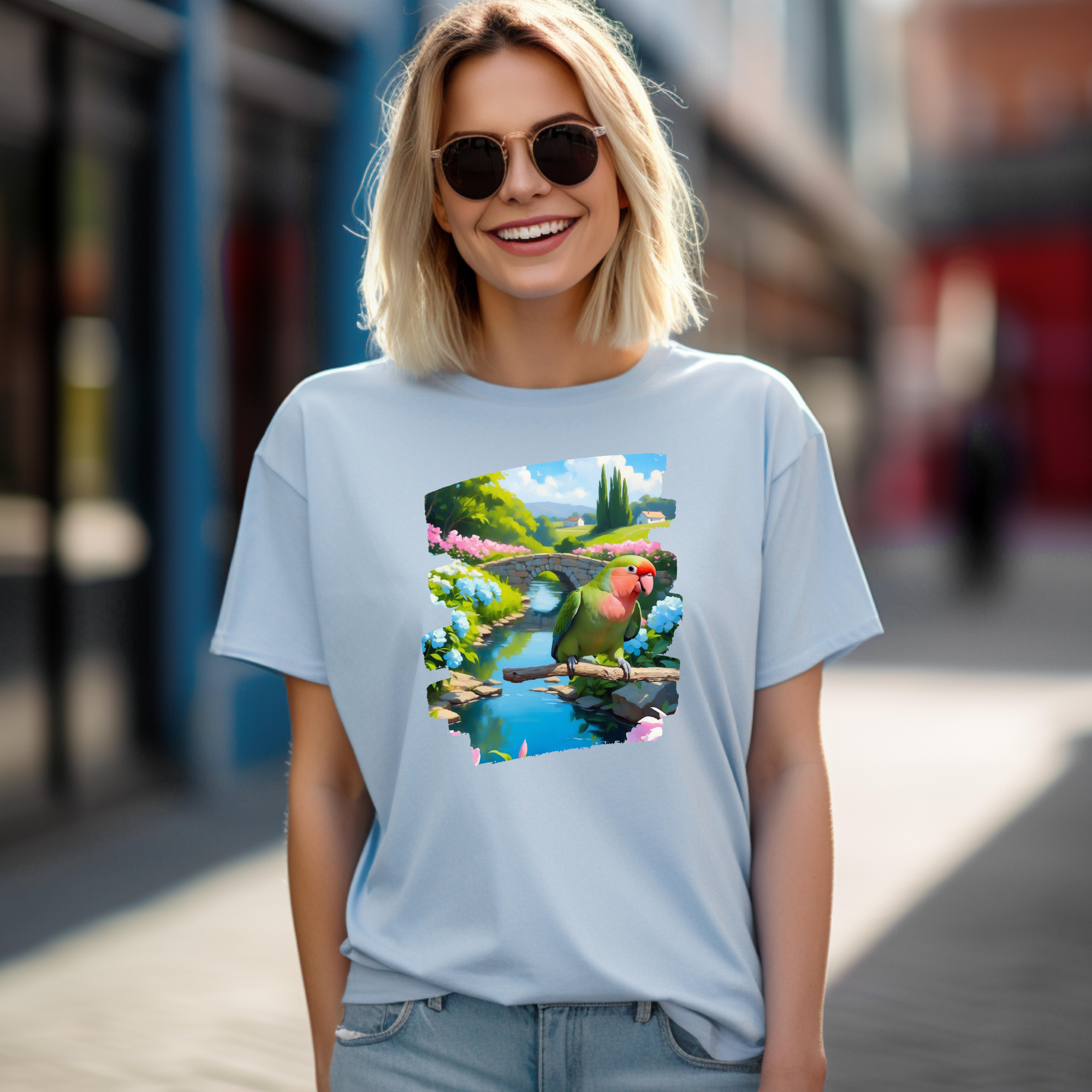 Lovebird Lover Bridge Scenic T-Shirt