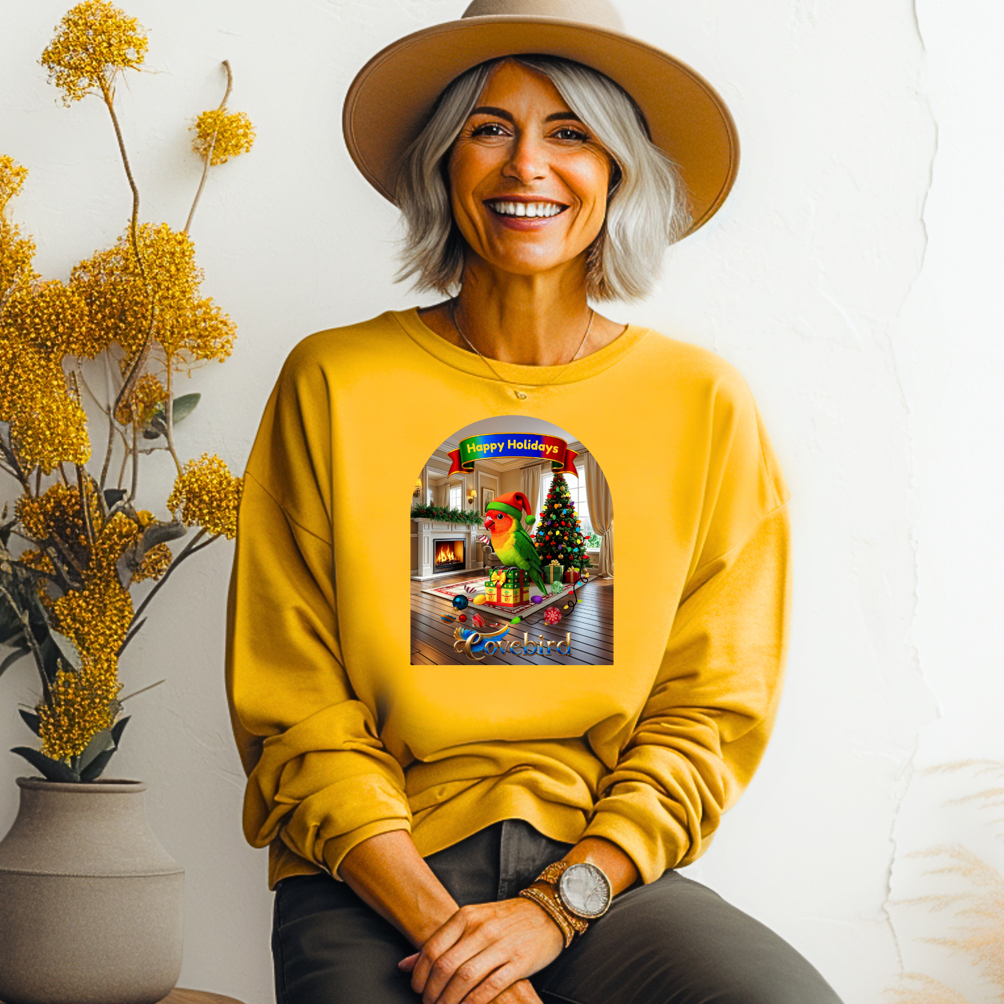 Happy Holidays Lovebird Sweatshirt