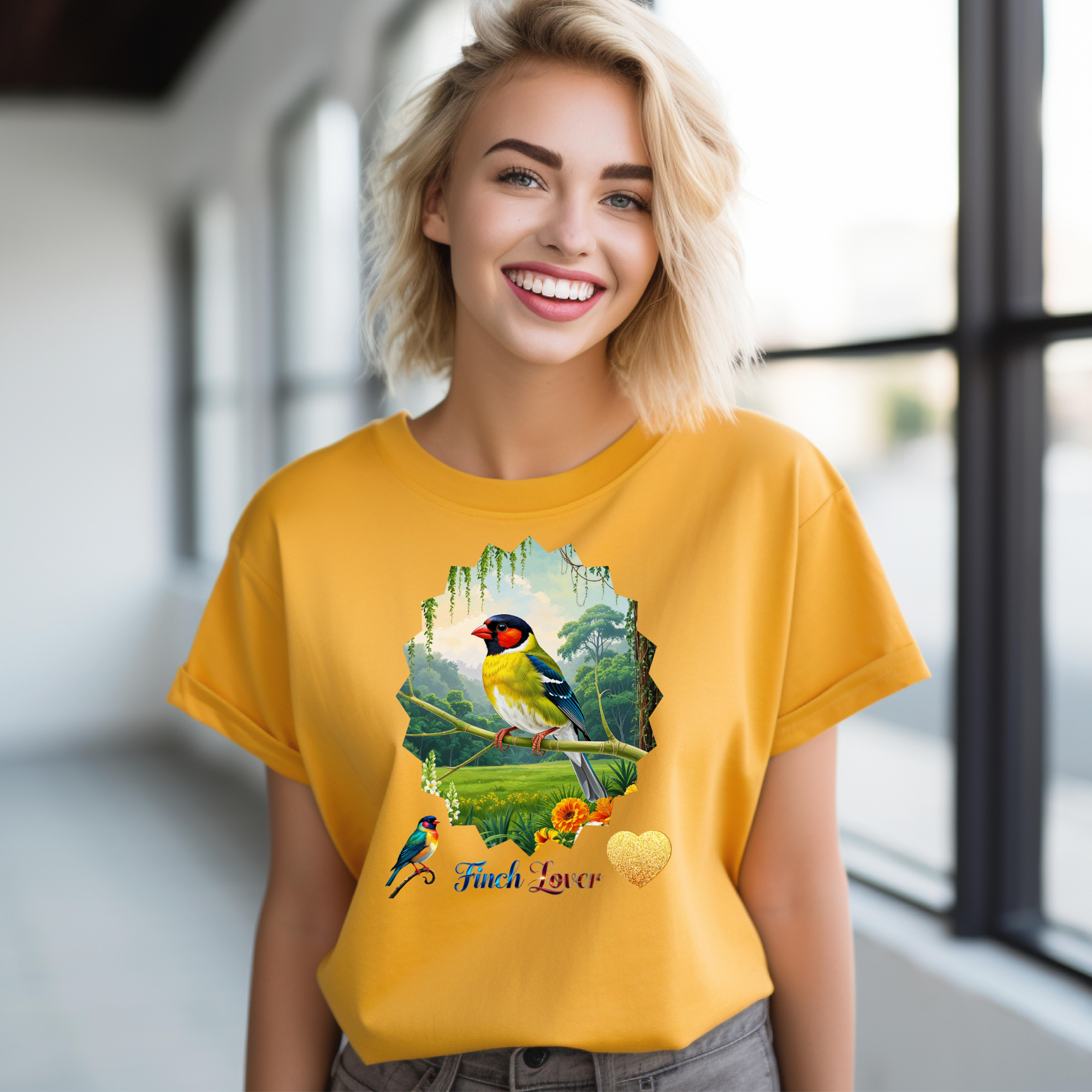 Finch Lover Nature Scenic T-Shirt