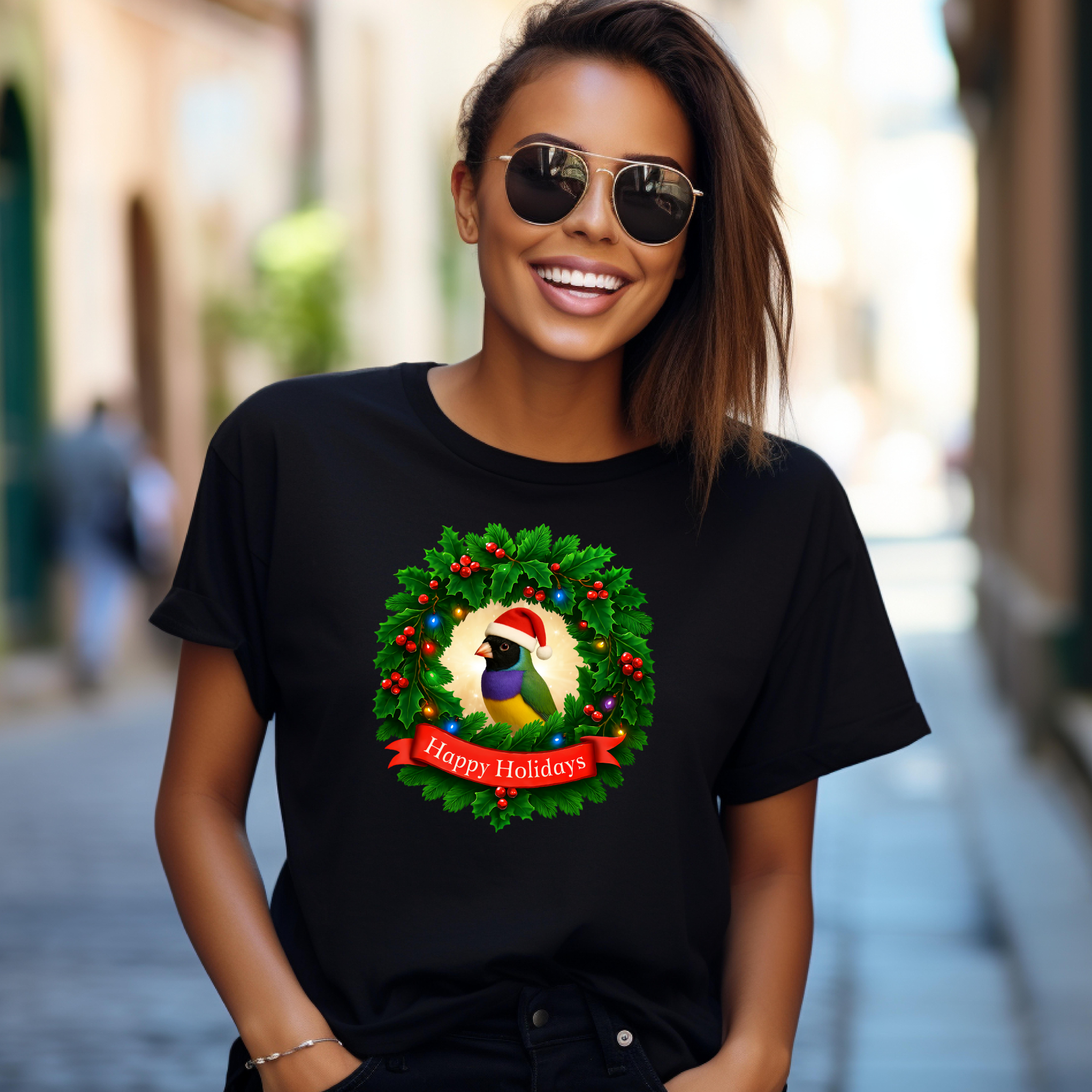 Happy Holidays Finch T-Shirt