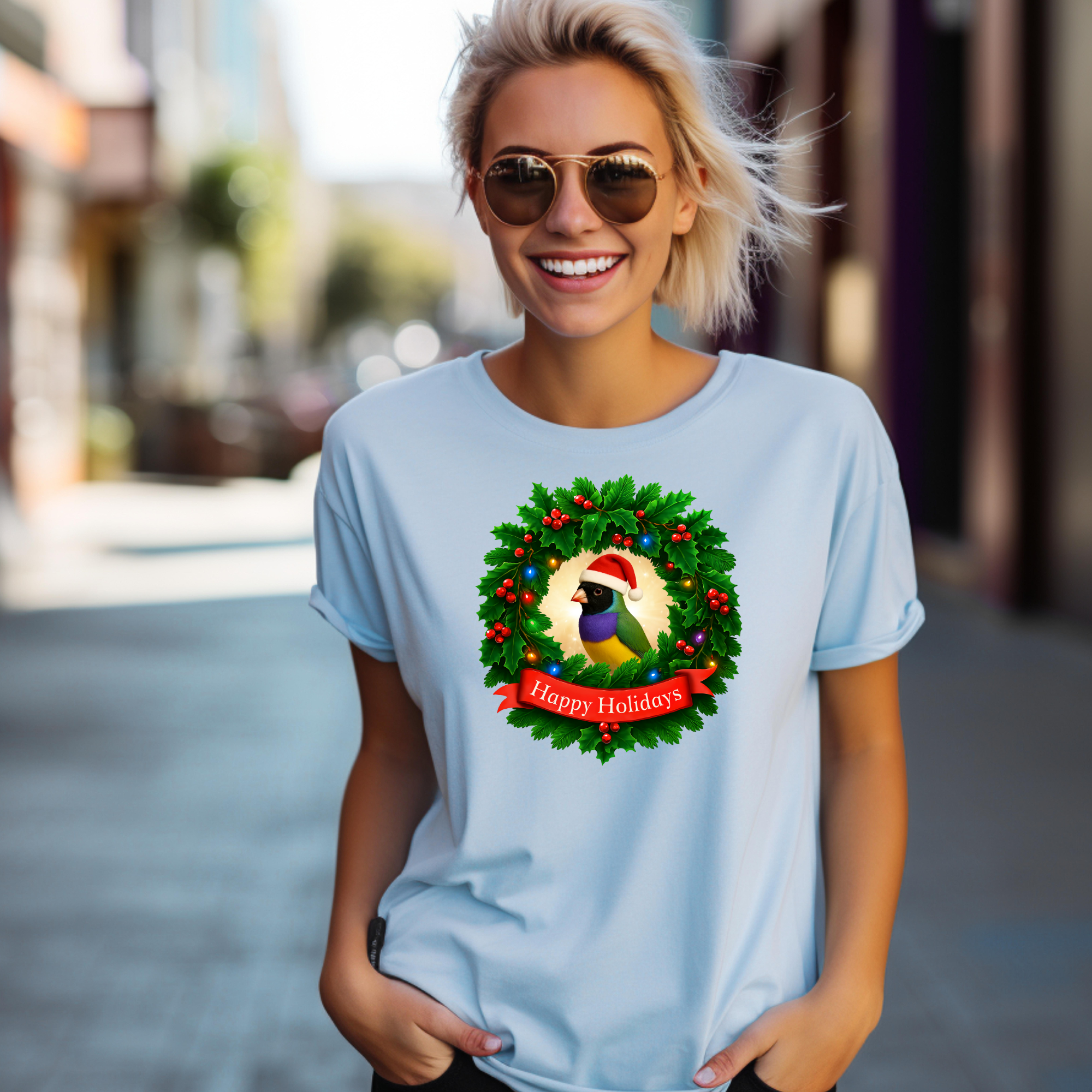 Happy Holidays Finch T-Shirt