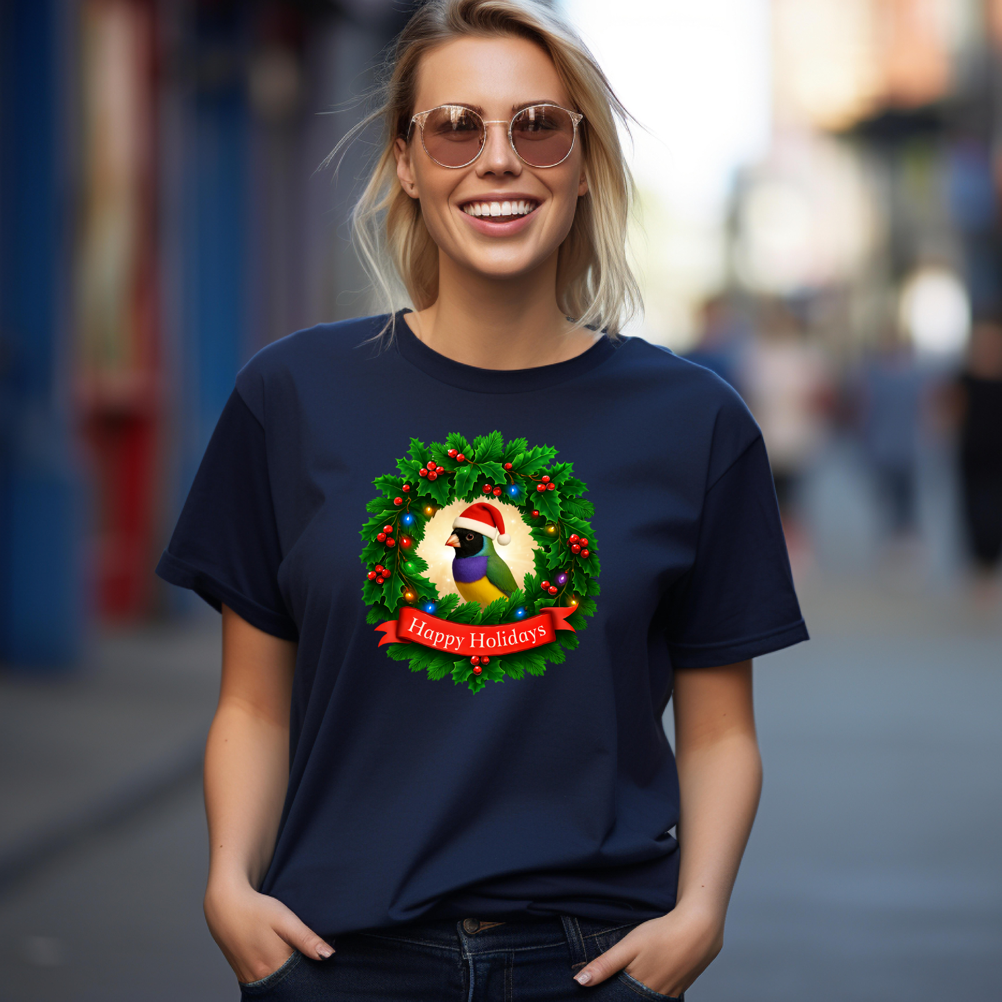 Happy Holidays Finch T-Shirt
