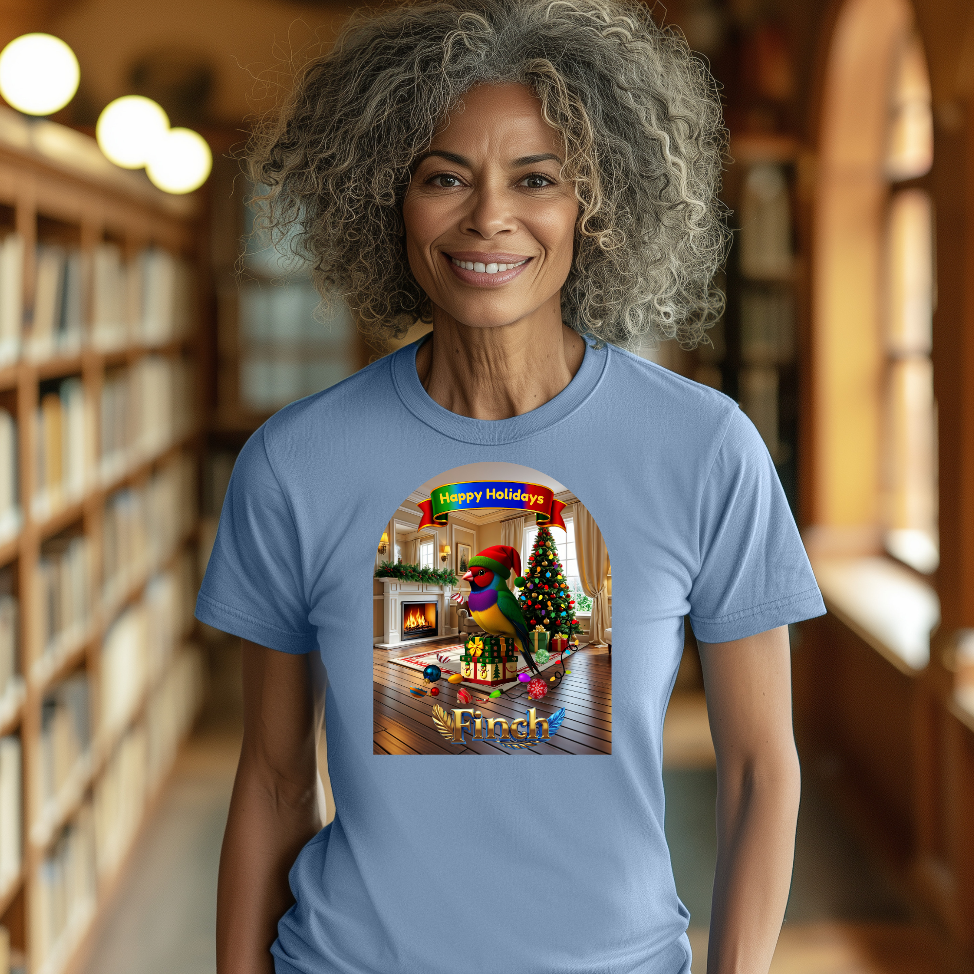 Happy Holidays Finch T-Shirt