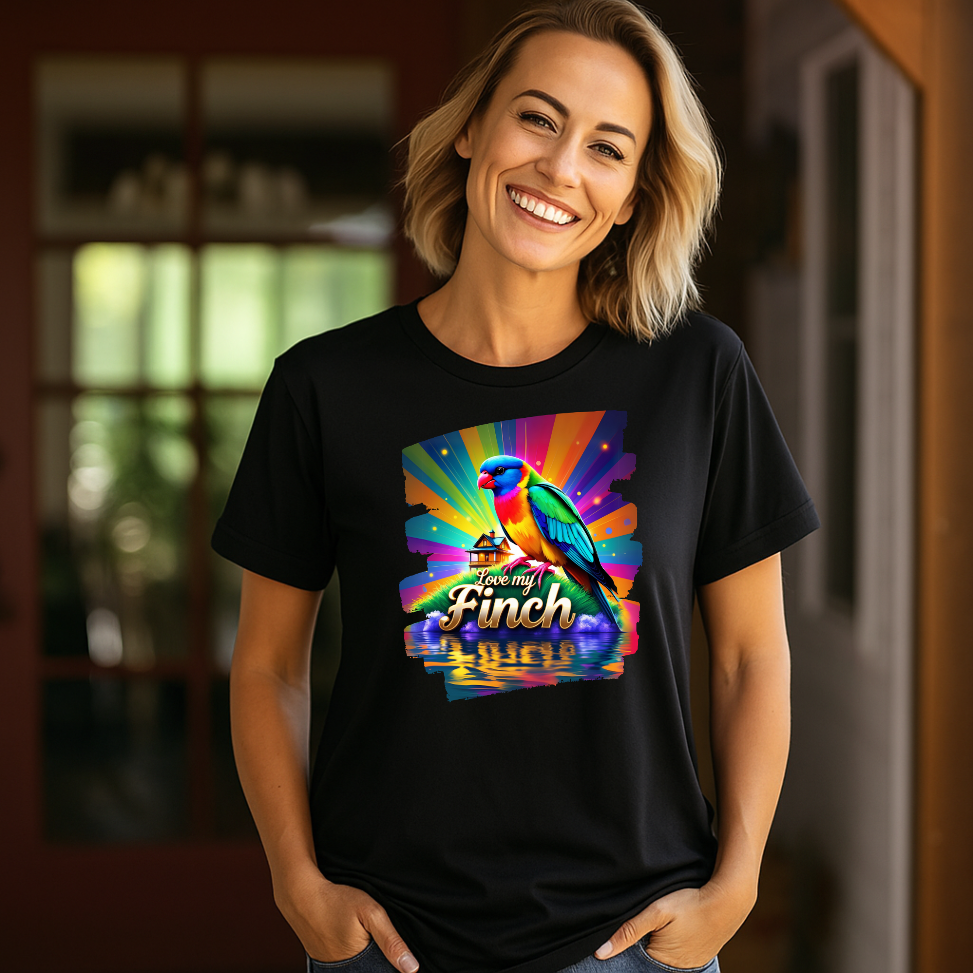 Love My Finch Rainbow T-Shirt