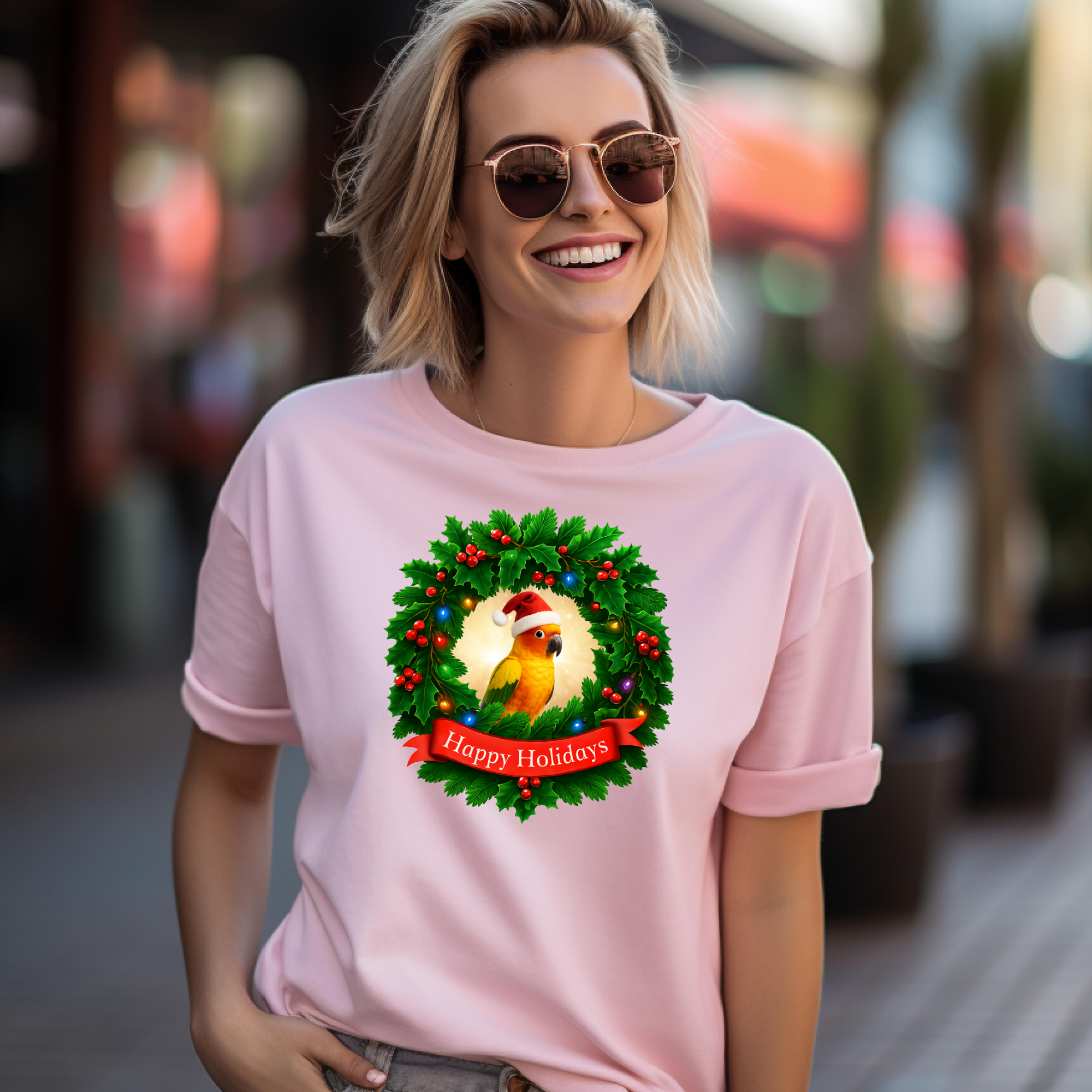 Happy Holidays Sun Conure T-Shirt