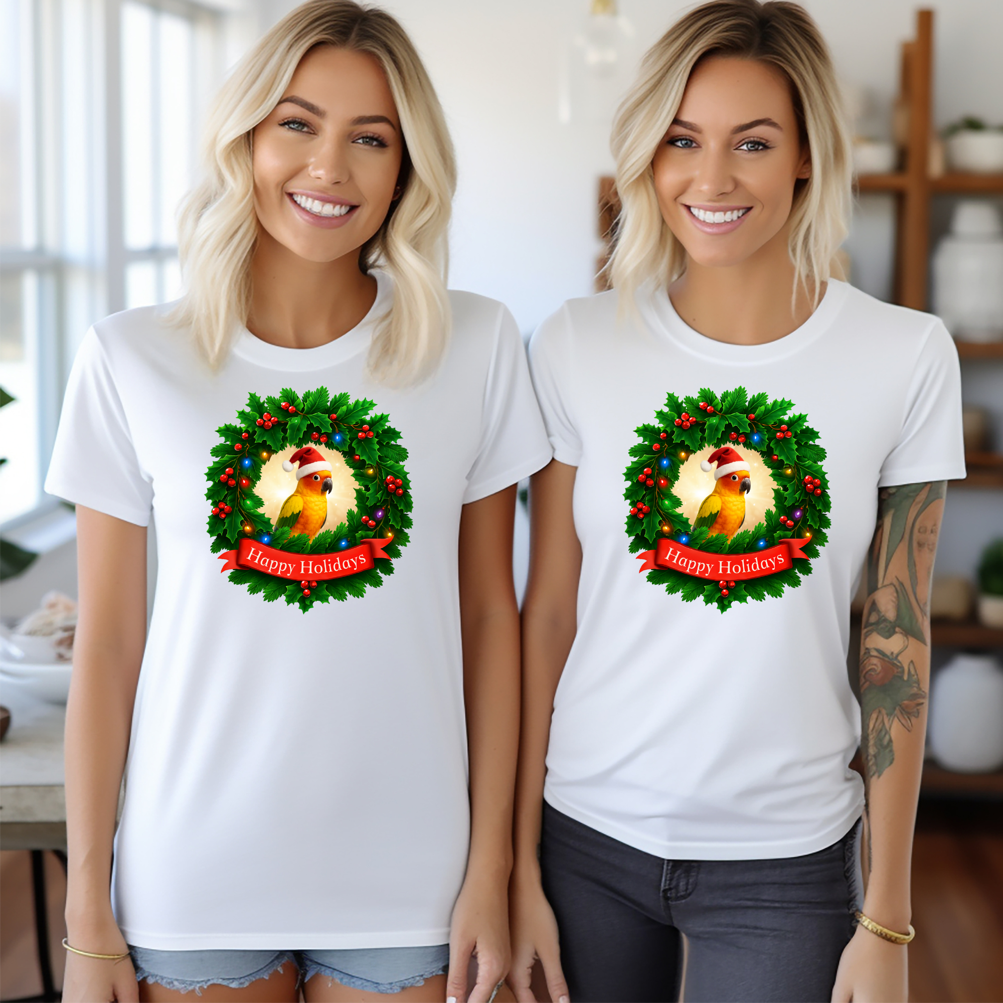 Happy Holidays Sun Conure T-Shirt