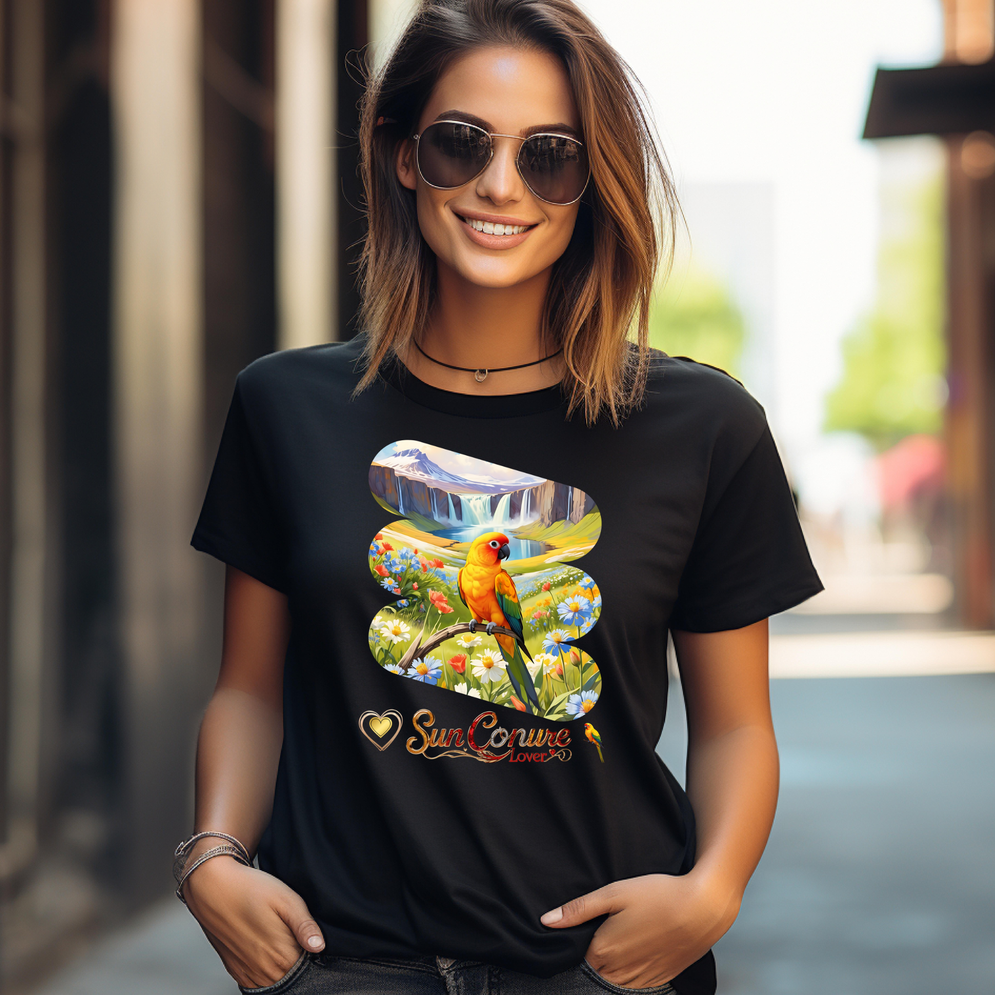 Sun Conure Lover Waterfall T-Shirt