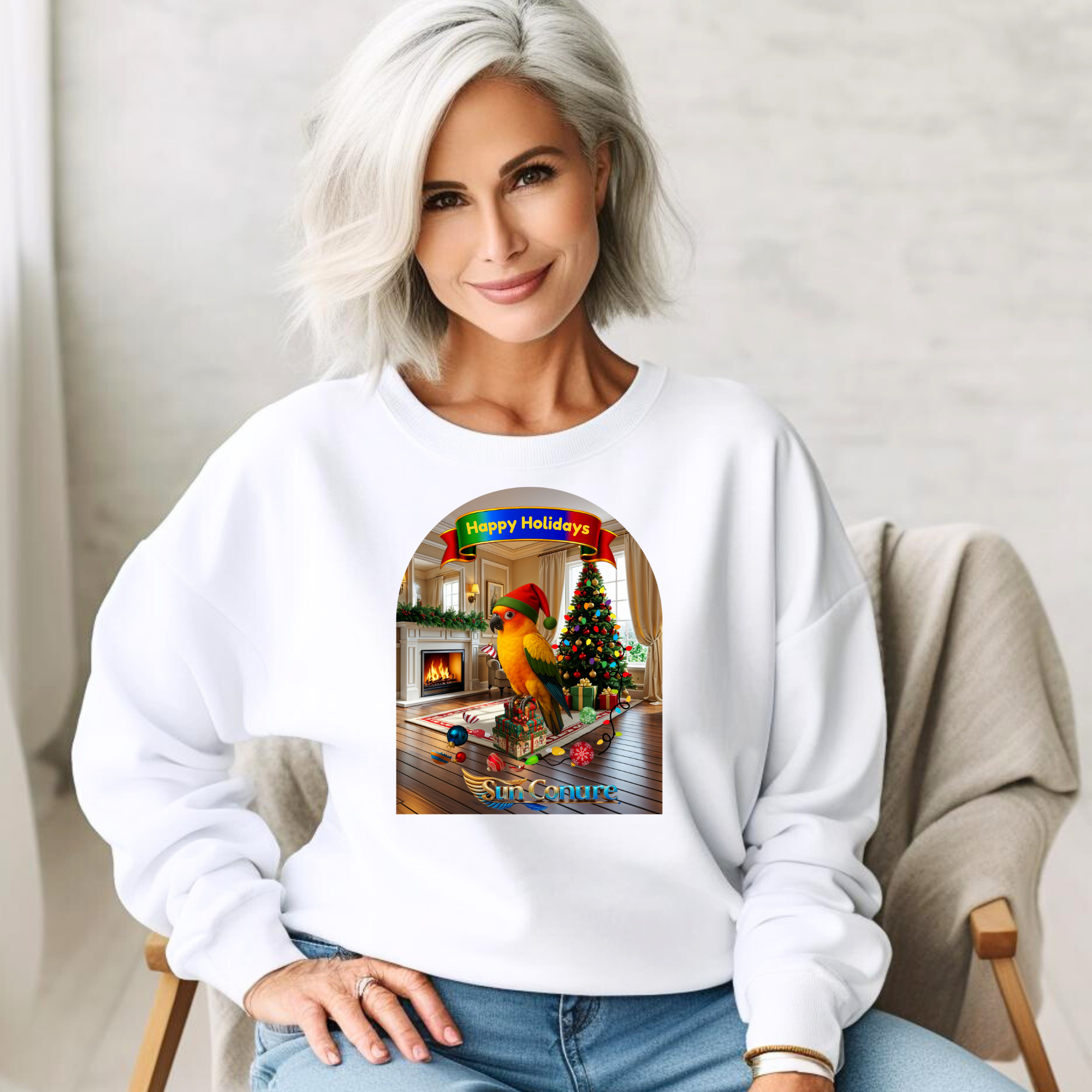 Happy Holidays Sun Conure Sweatshirt
