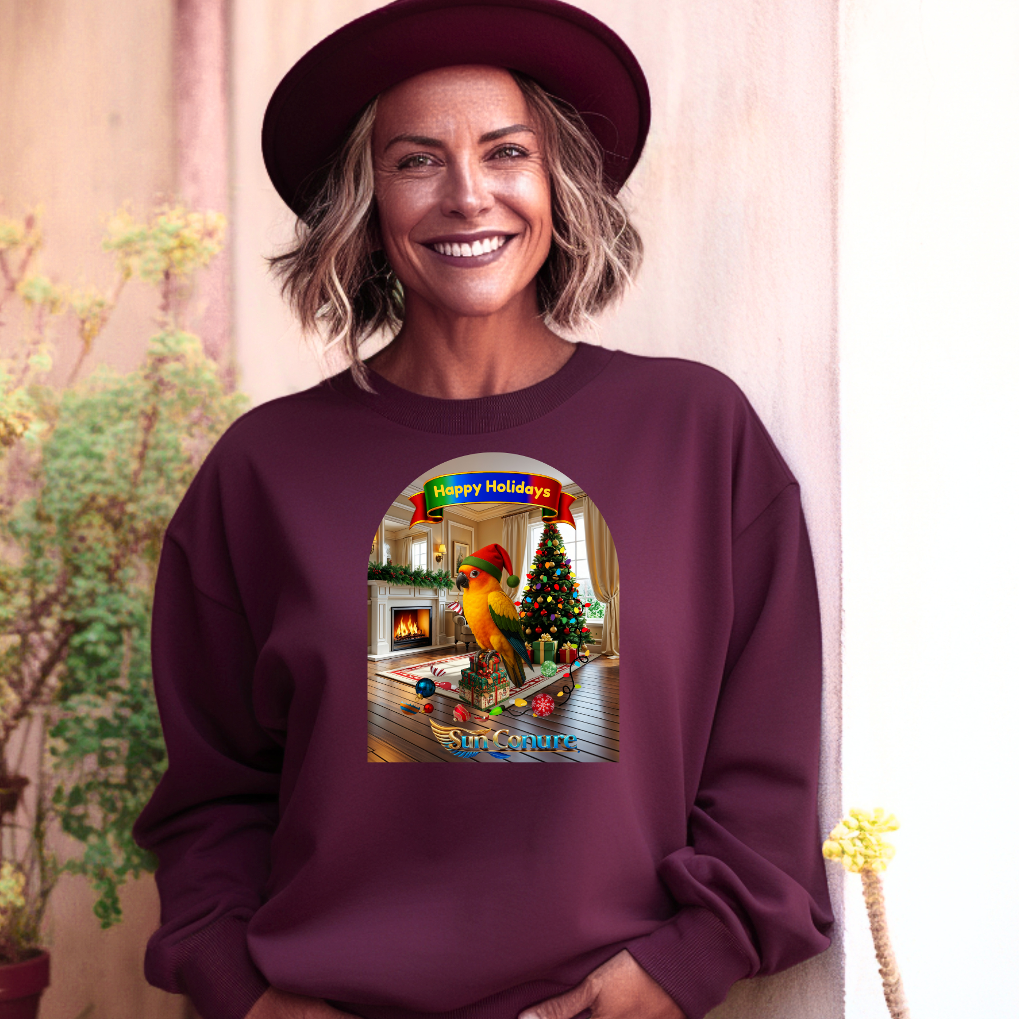 Happy Holidays Sun Conure Sweatshirt