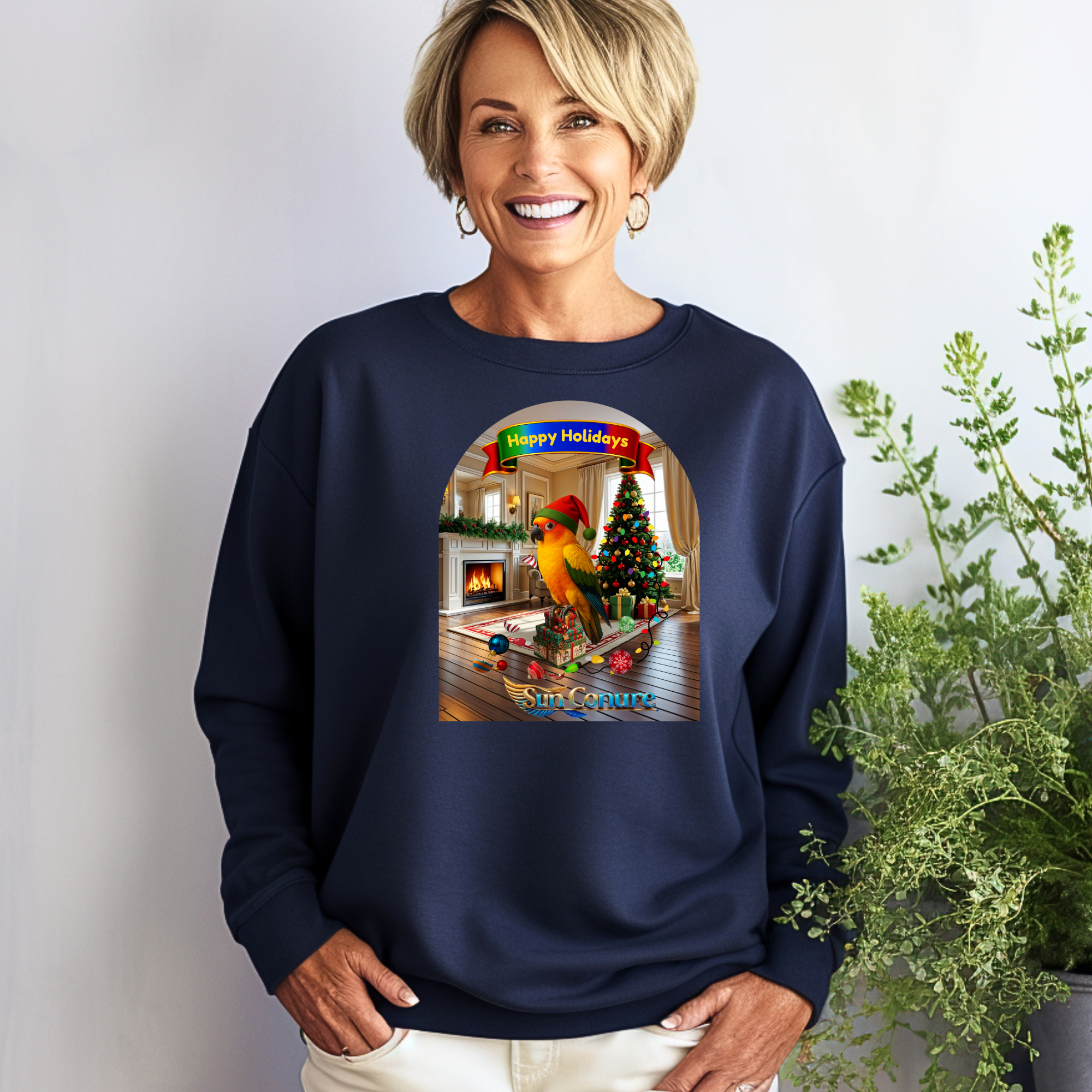Happy Holidays Sun Conure Sweatshirt