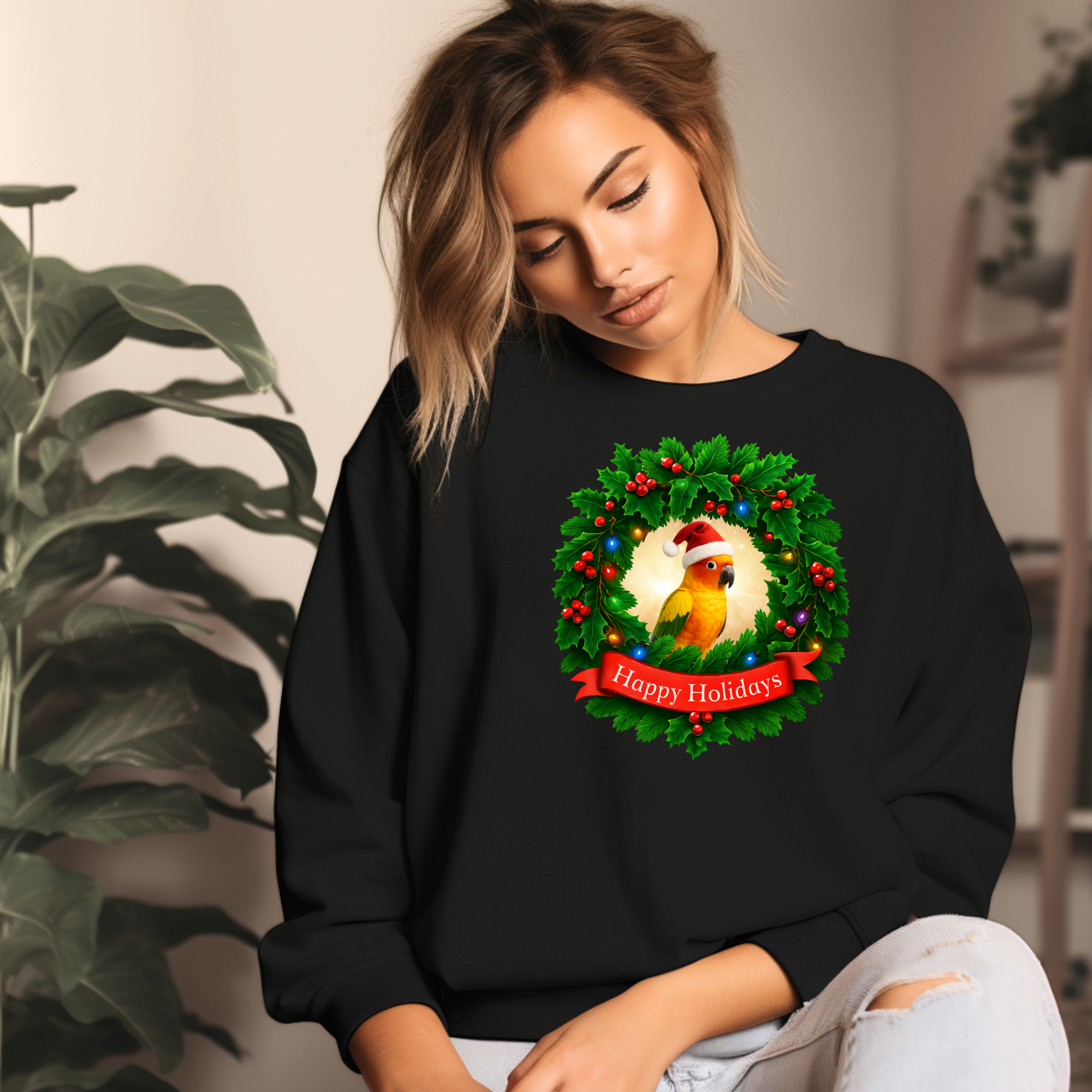 Happy Holidays Sun Conure Sweatshirt