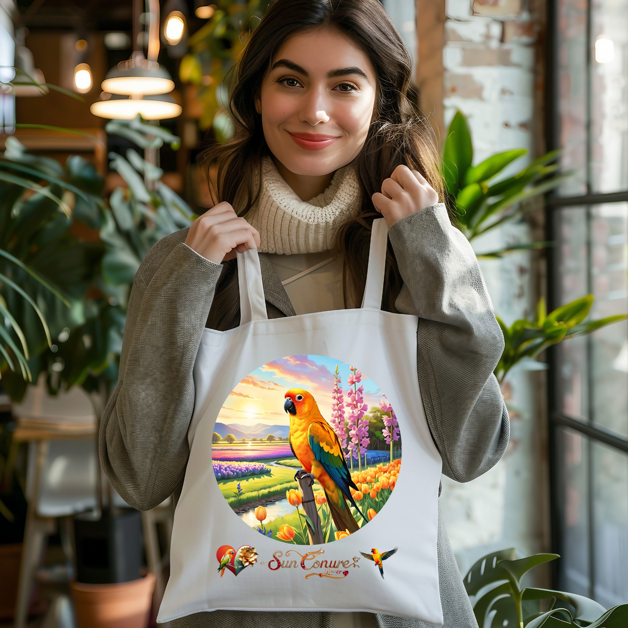 Sun Conure Tote Bag