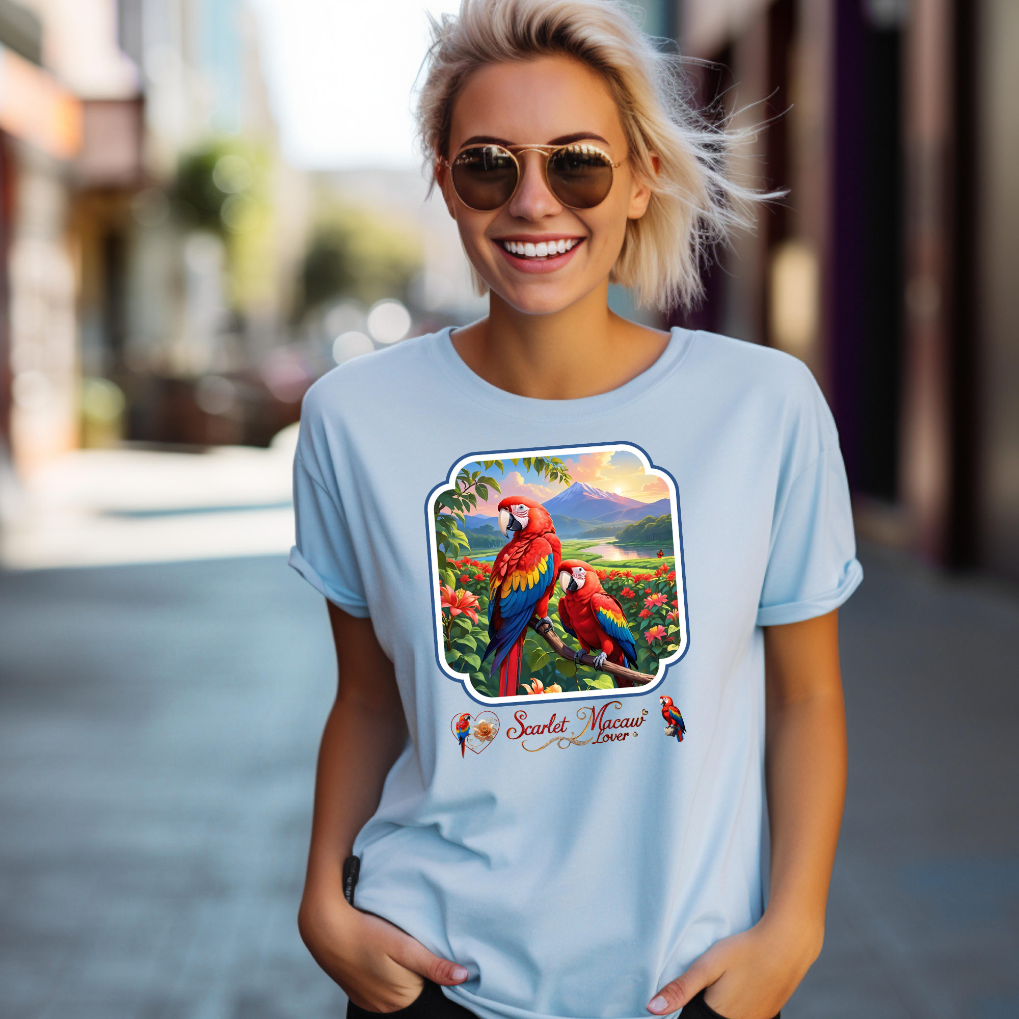 Red Scarlet Macaw Lover T-Shirt