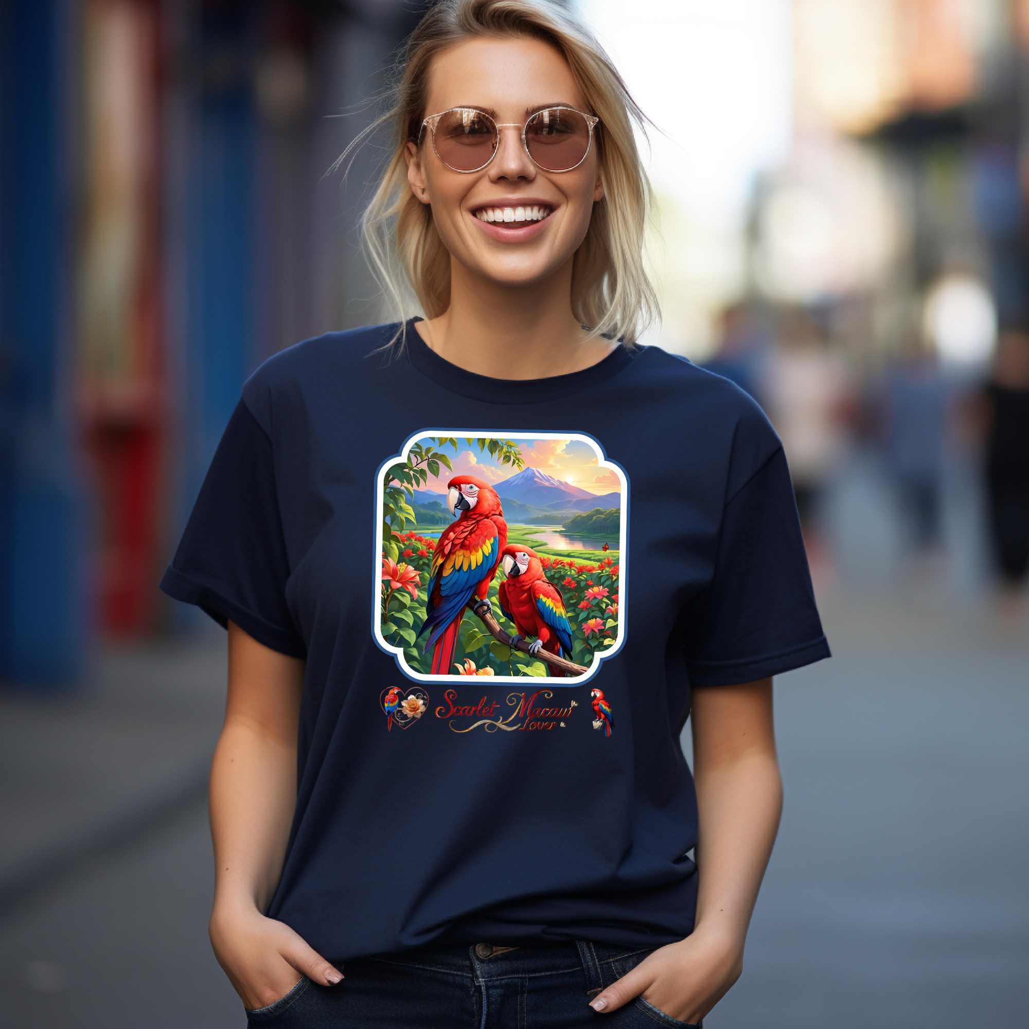 Red Scarlet Macaw Lover T-Shirt