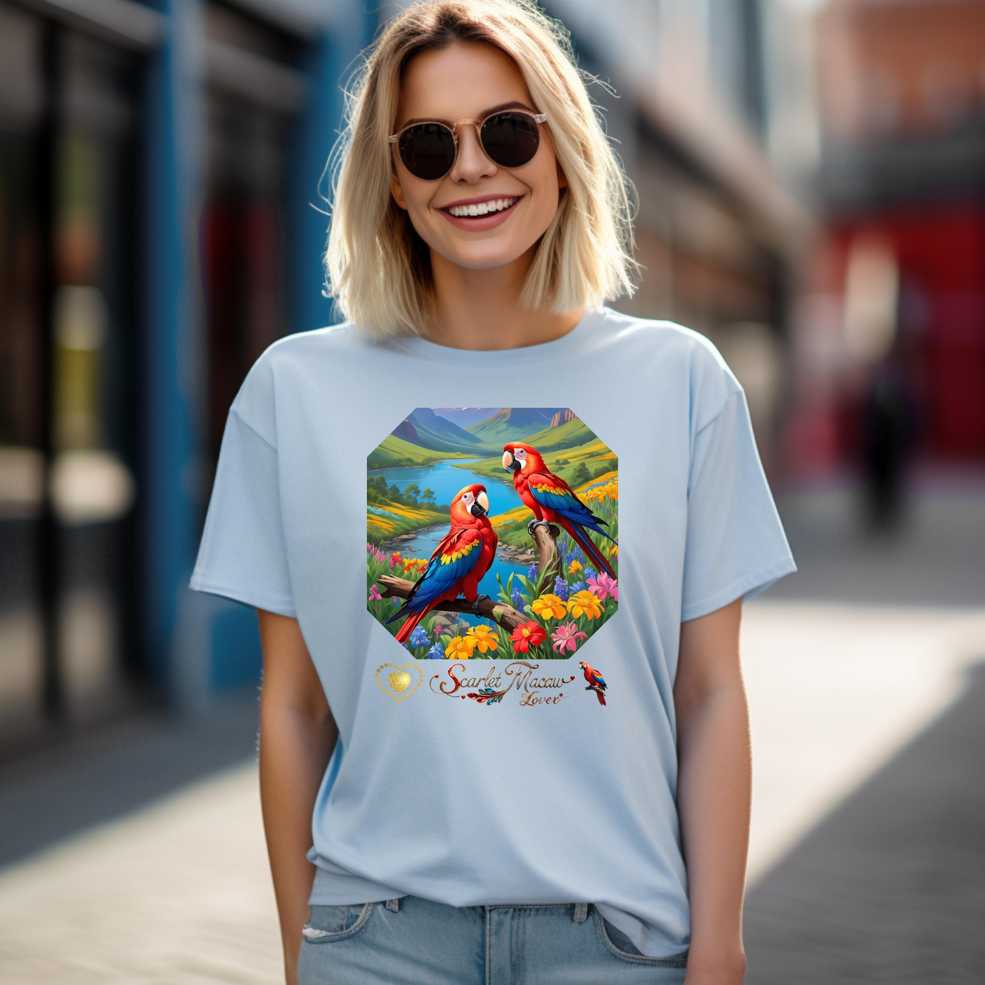 Nature Scarlet Macaw Lover T-Shirt