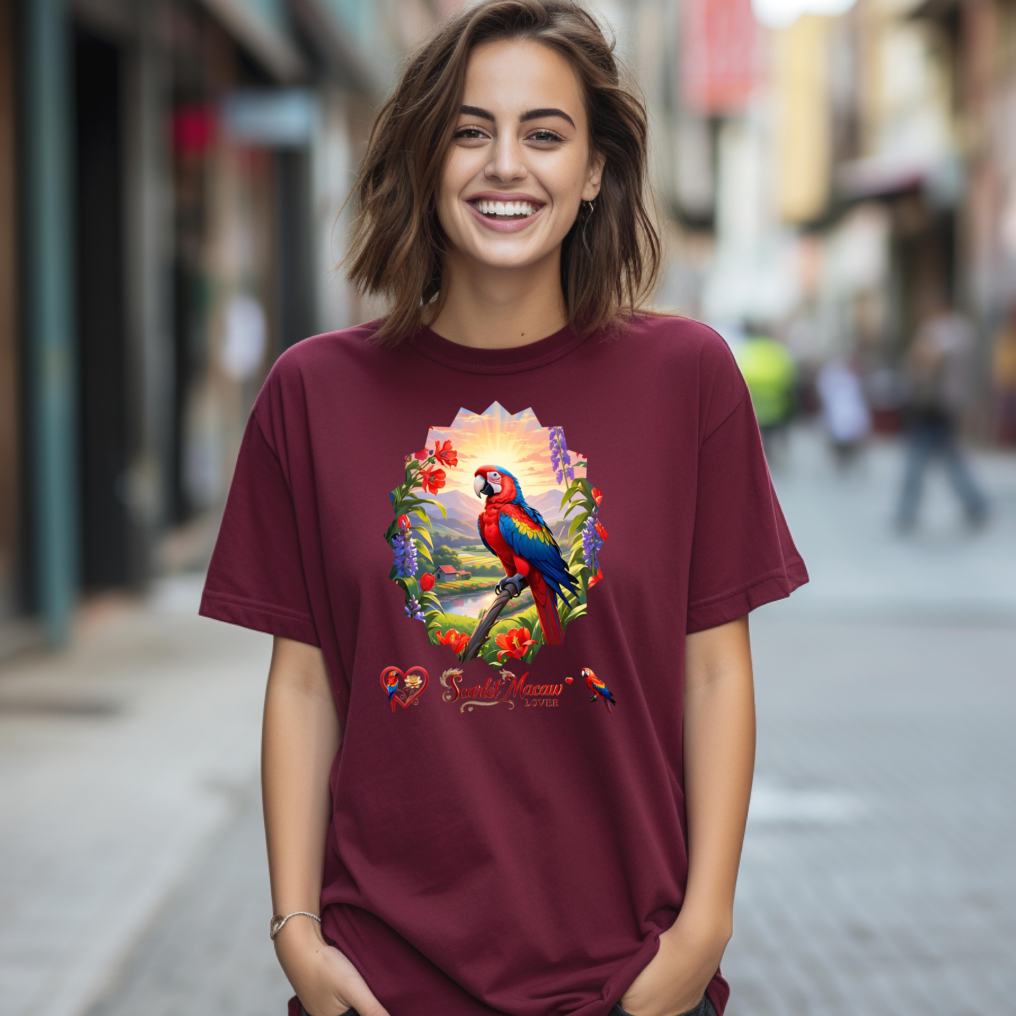 Scarlet Macaw Lover Nature T-shirt