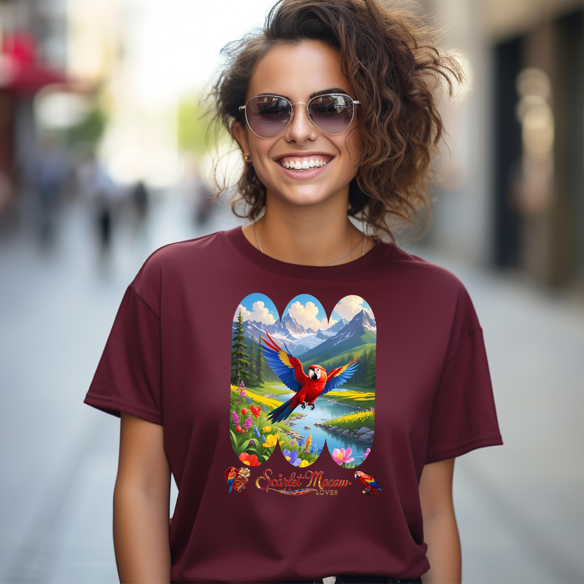 Scarlet Macaw Lover Nature T-Shirt